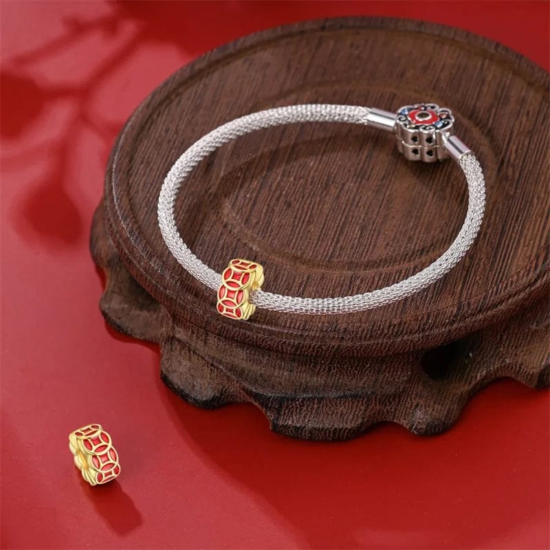 Golden Red Lucky Lantern Charm