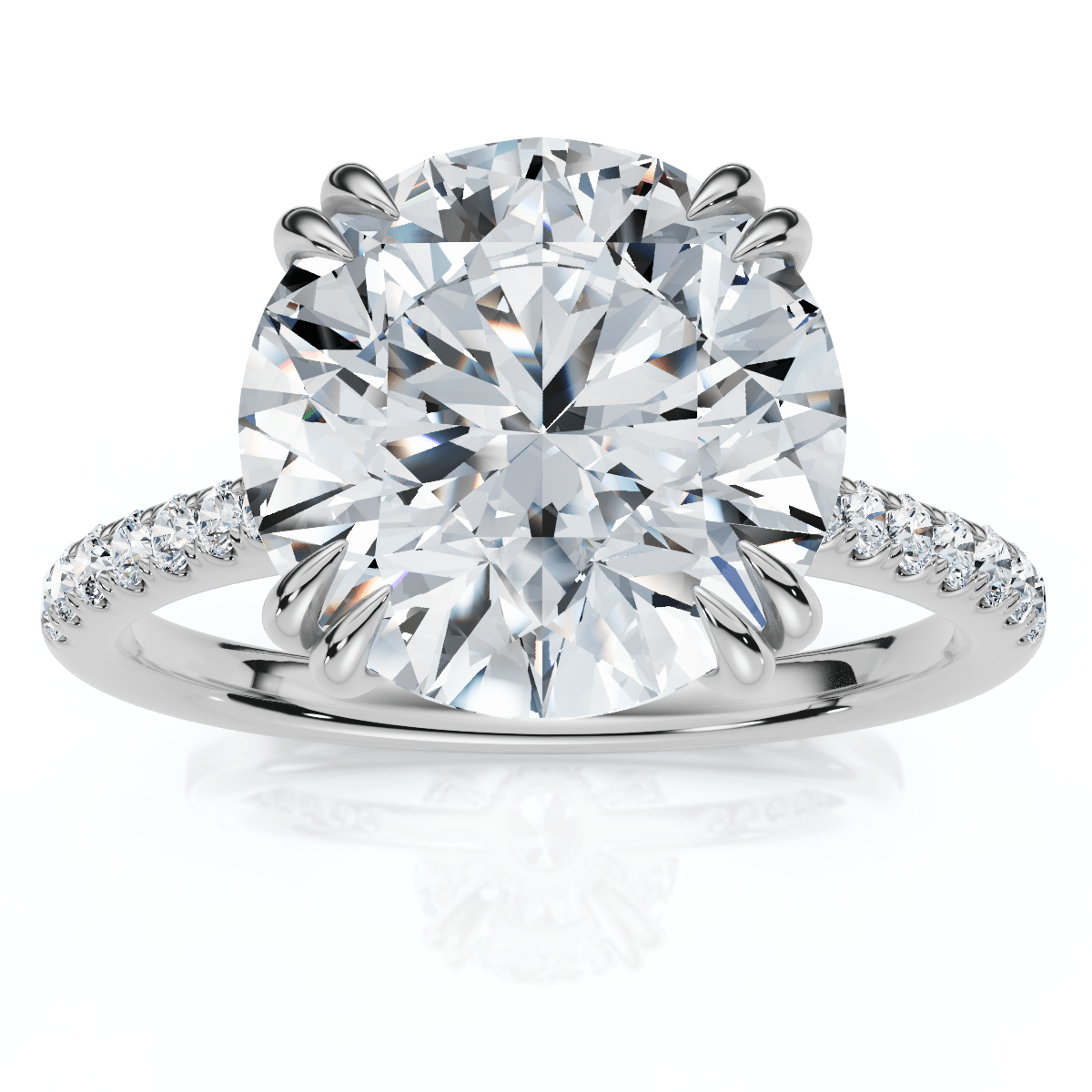 Certified 4.38Ct Annabel Diamond Engagement Ring 14k Gold Lab Grown