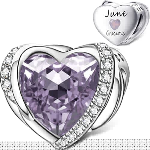 Heart Birthstone Charms