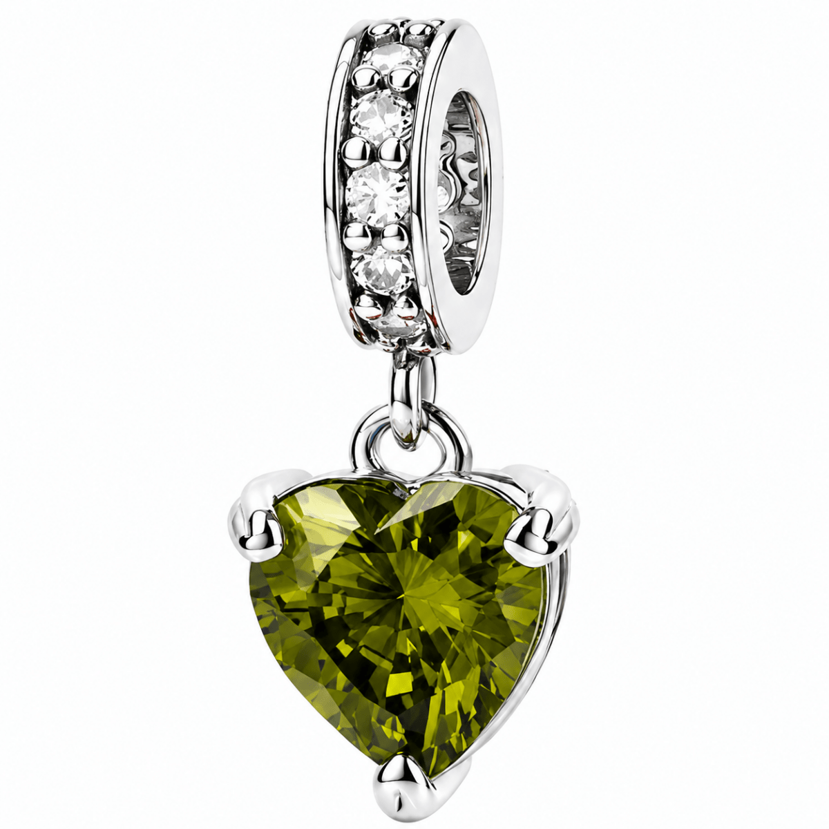 Heart Birthstone Dangle Charm