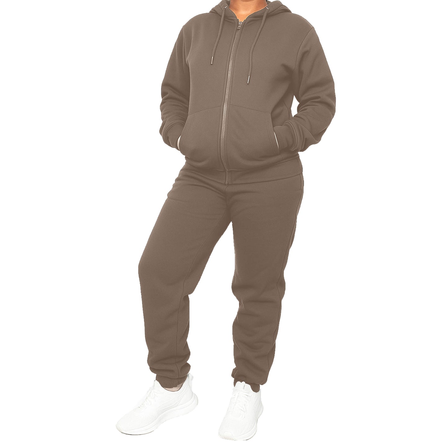Blu Rock Women's Loose Fit  Full-Zip Hoodie and Jogger Sweatpants Matching, 2-Piece Set
