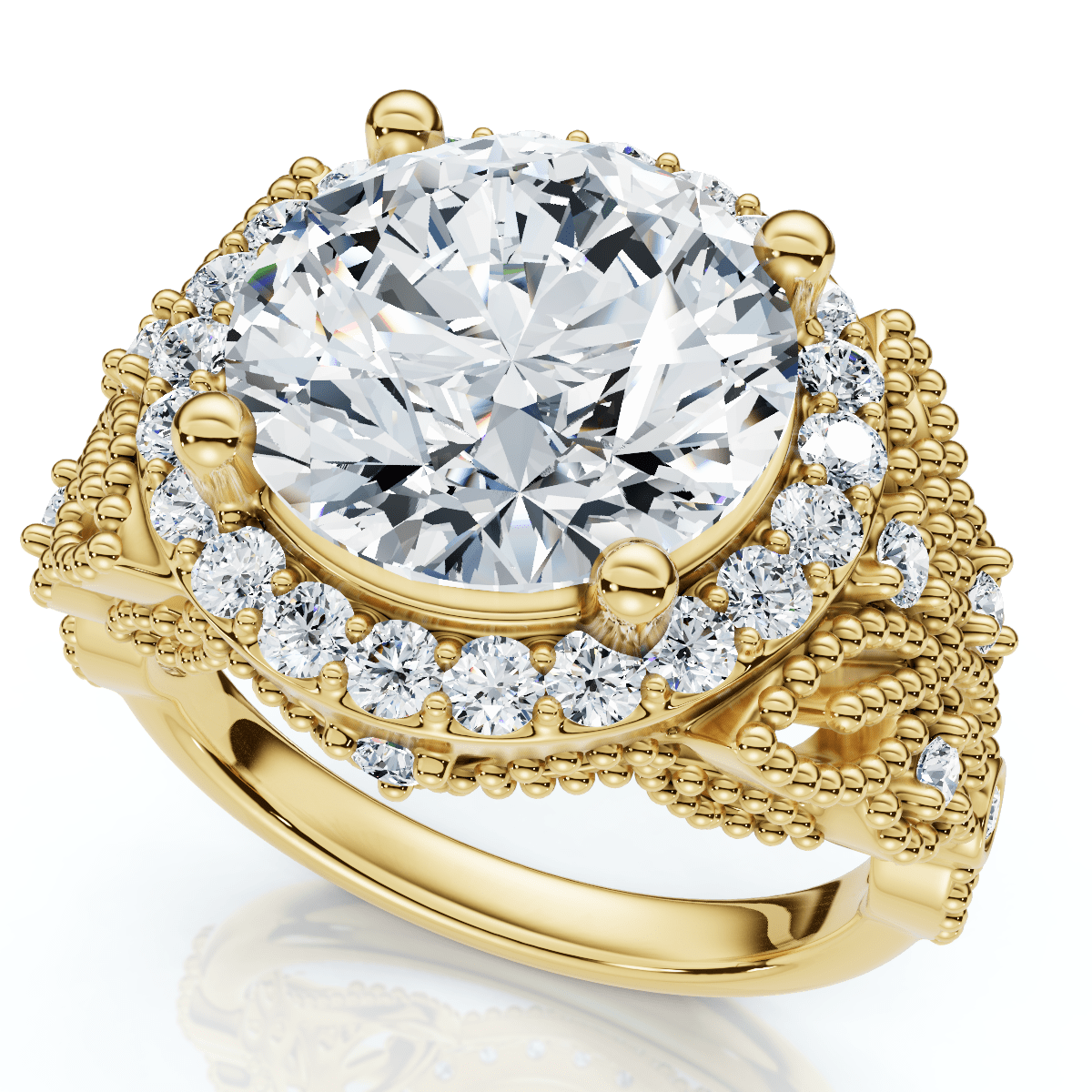 Certified 3 1/3Ct Diamond Engagement Ring 14k Gold or Platinum Lab Grown