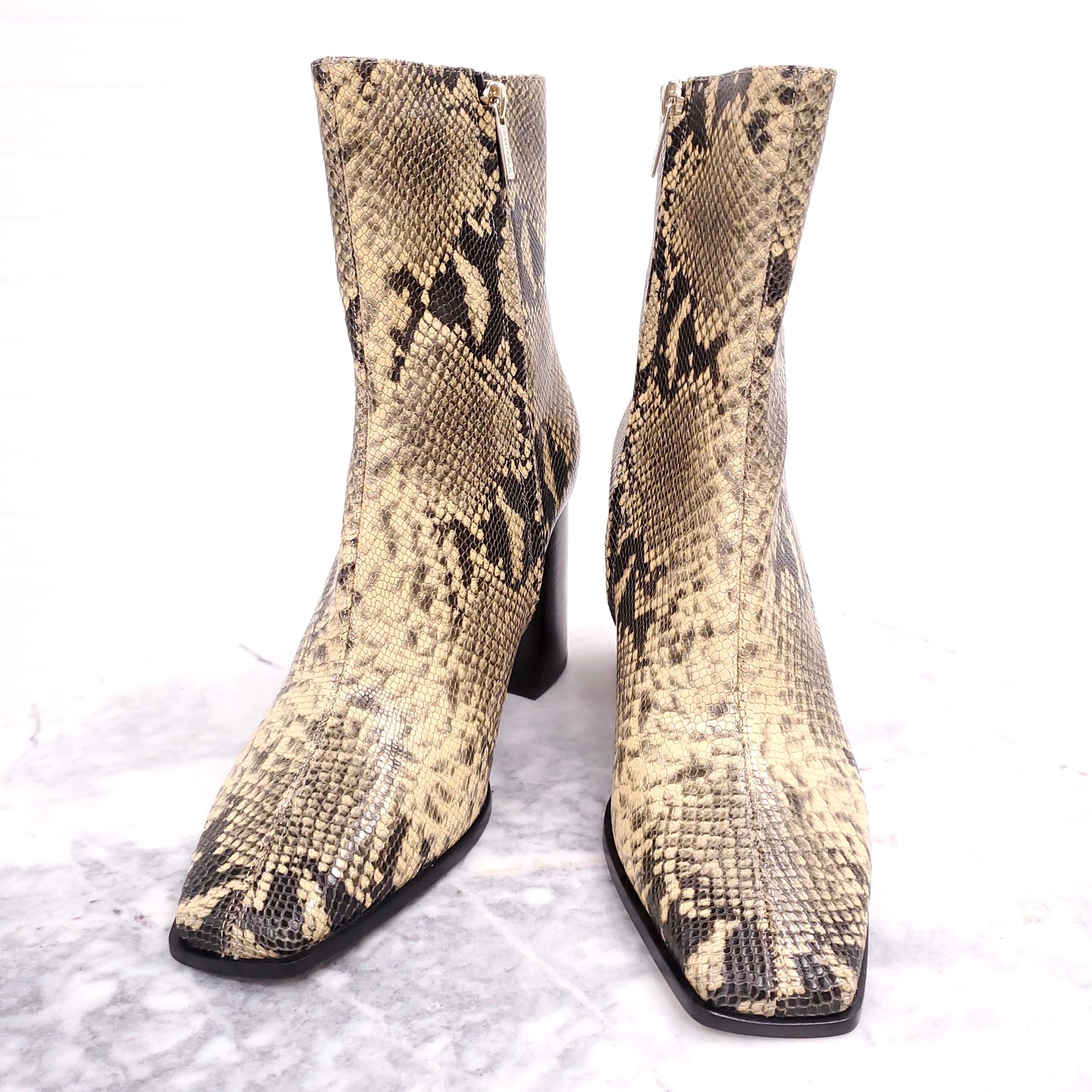 JIMMY CHOO YELLOW CROC BOOTIES WITH JC LOGO ($1500) - SIZE 40.5
