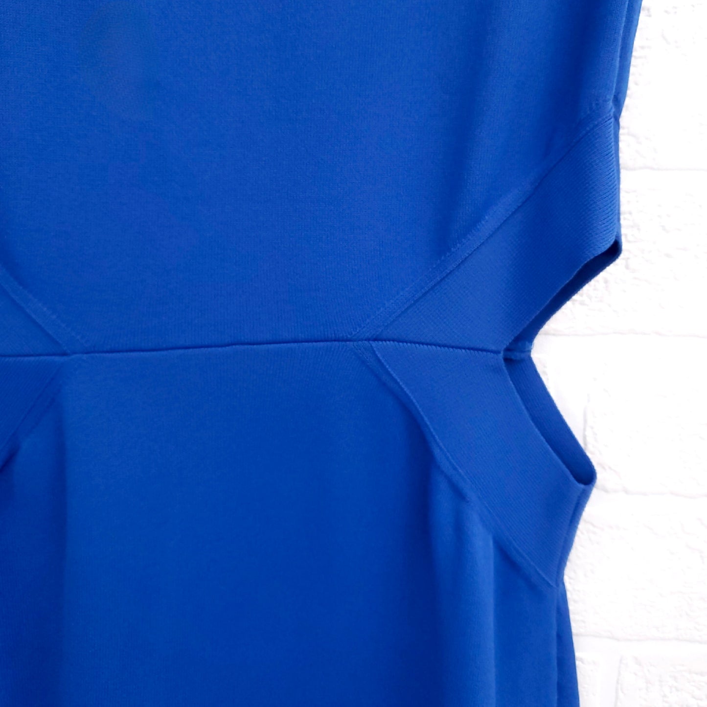 STELLA MCCARTNEY ROYAL BLUE SIDE CUTOUT DRESS - SIZE 38