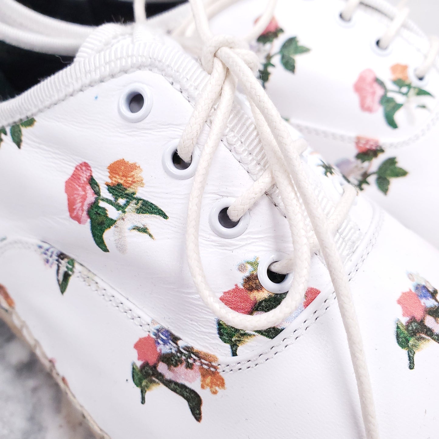 SAINT LAURENT FLORAL ESPADRILLE SNEAKERS - SIZE 37.5