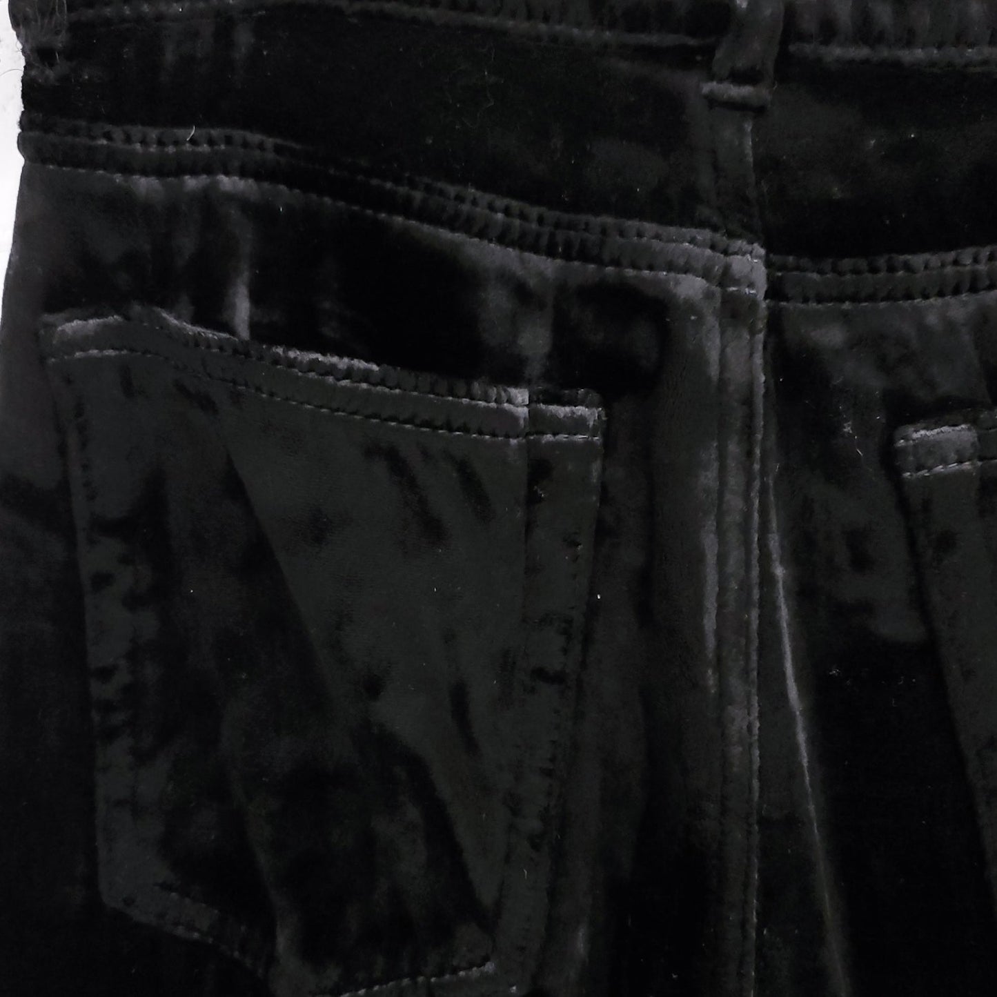 SAINT LAURENT PARIS HIGH RISE VELVET PANTS  SIZE 25