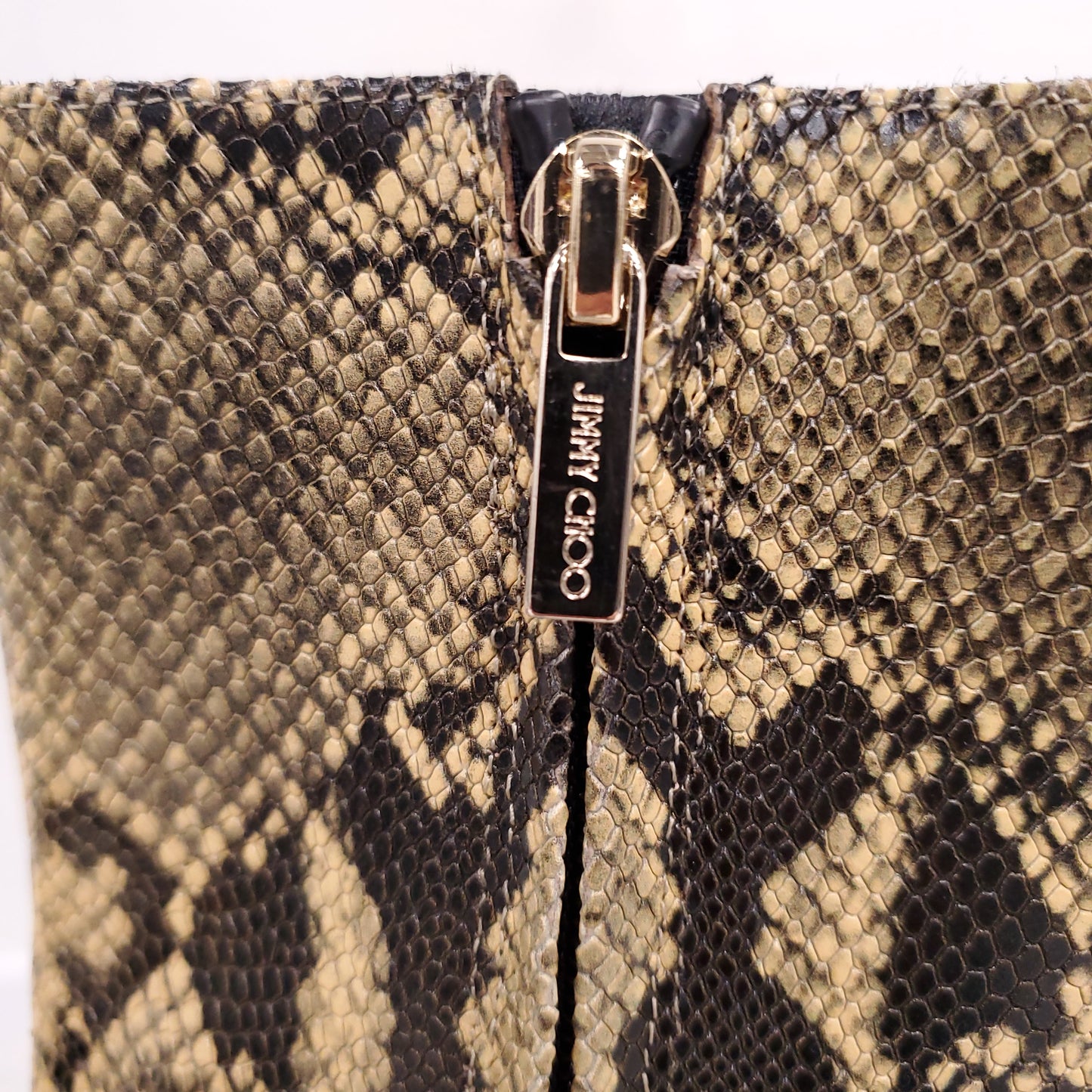 JIMMY CHOO YELLOW CROC BOOTIES WITH JC LOGO ($1500) - SIZE 40.5