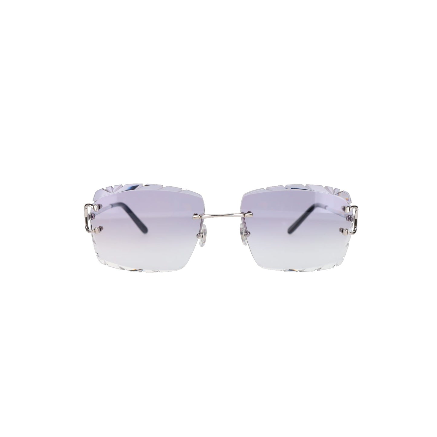 Cartier Custom Double C Diamond Cut Mykonos Platinum Sunglasses by MEG