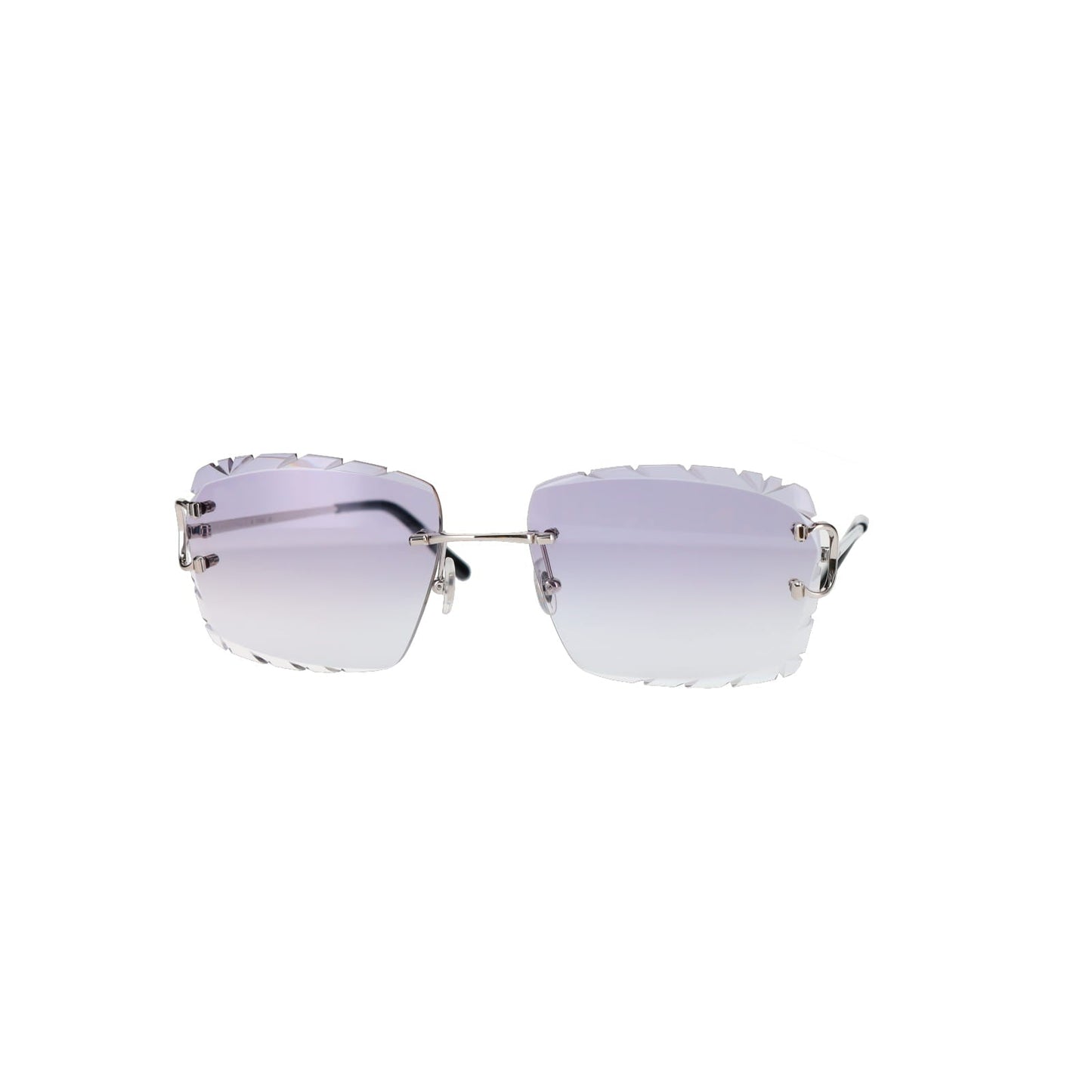 Cartier Custom Double C Diamond Cut Mykonos Platinum Sunglasses by MEG