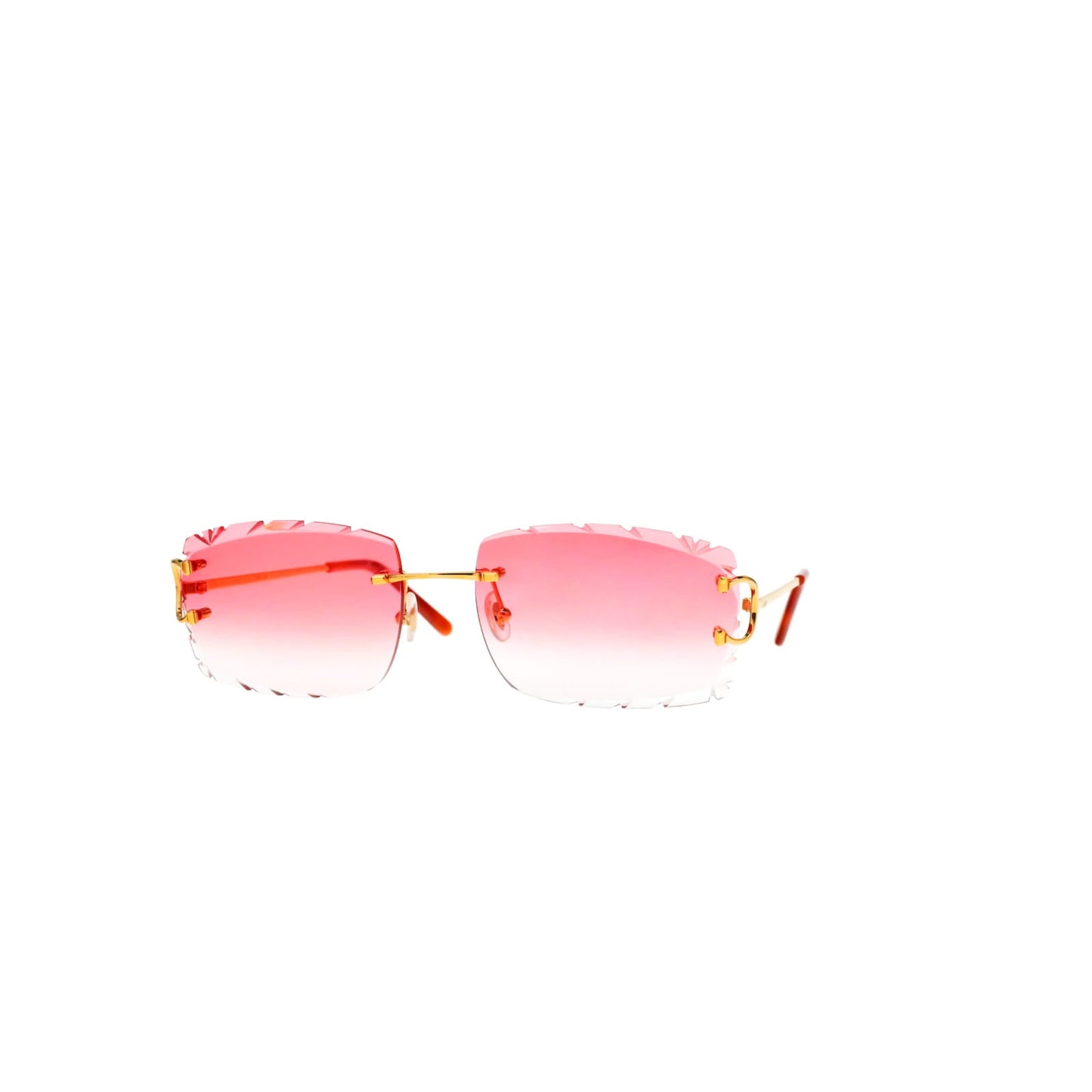 Cartier Custom Double C Diamond Cut Brooklyn Gold Sunglasses by MEG