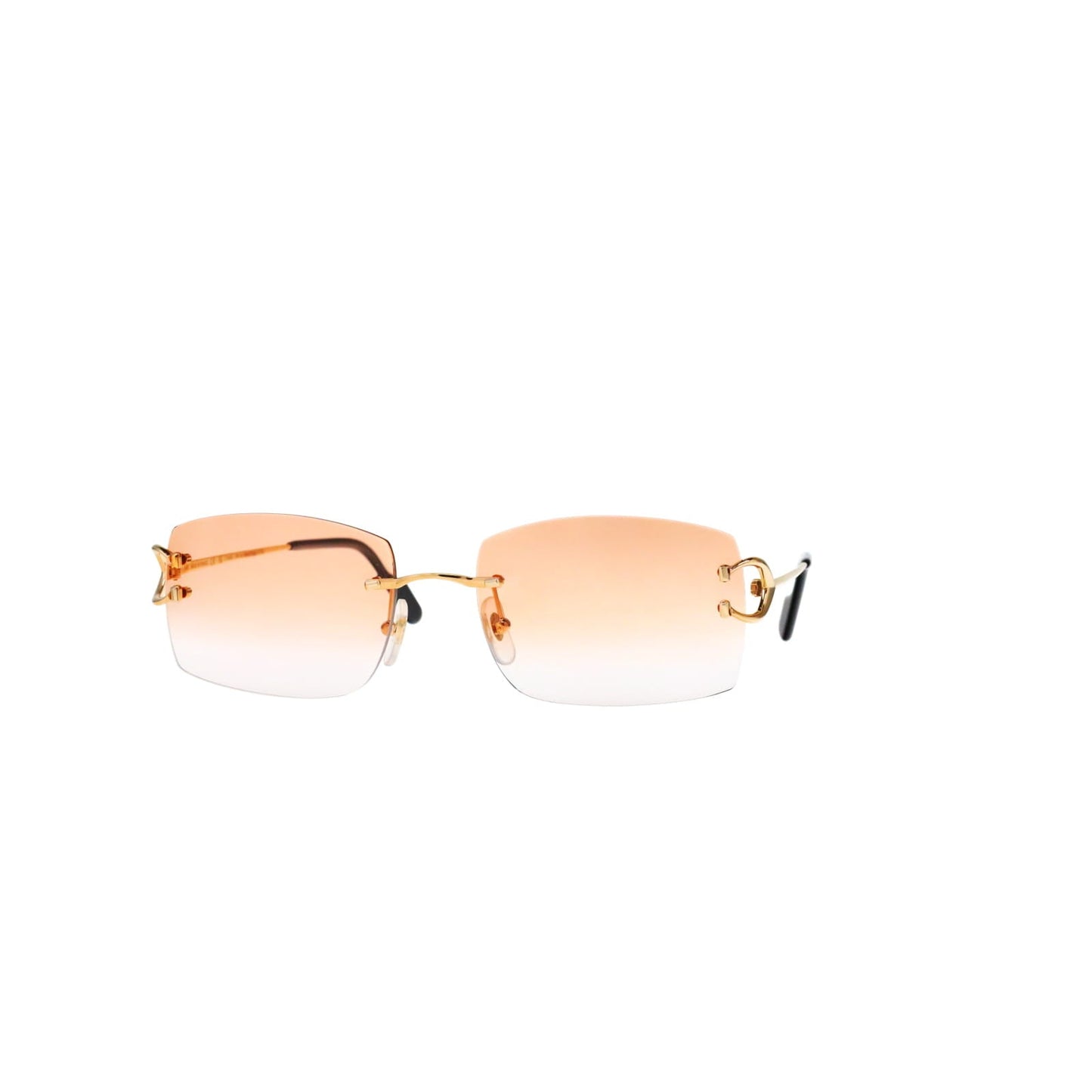 Cartier Custom Vintage Double C Brooklyn Sunglasses Gold by MEG