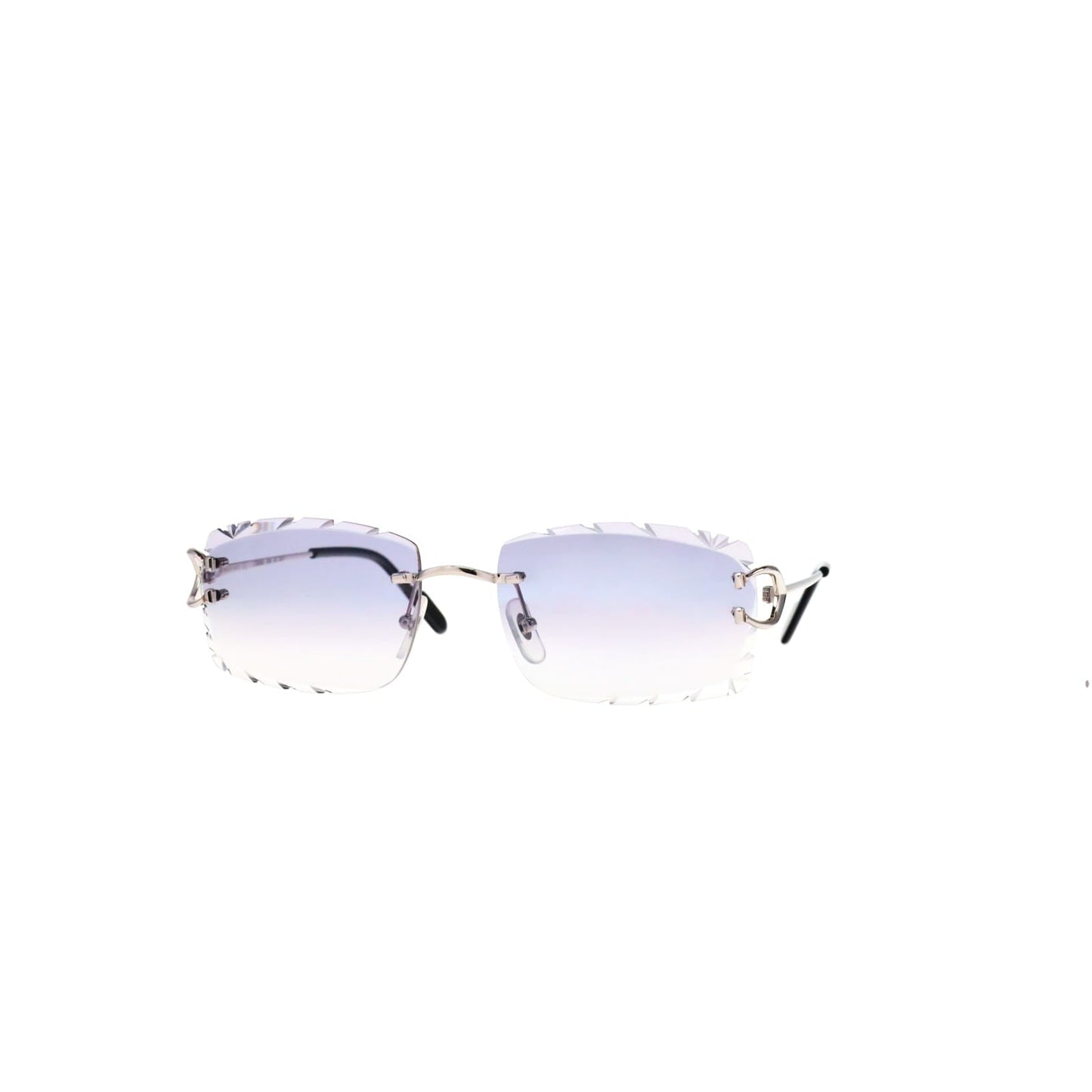 Cartier Custom Vintage Double C Diamond Cut Brooklyn Platinum Sunglasses by MEG