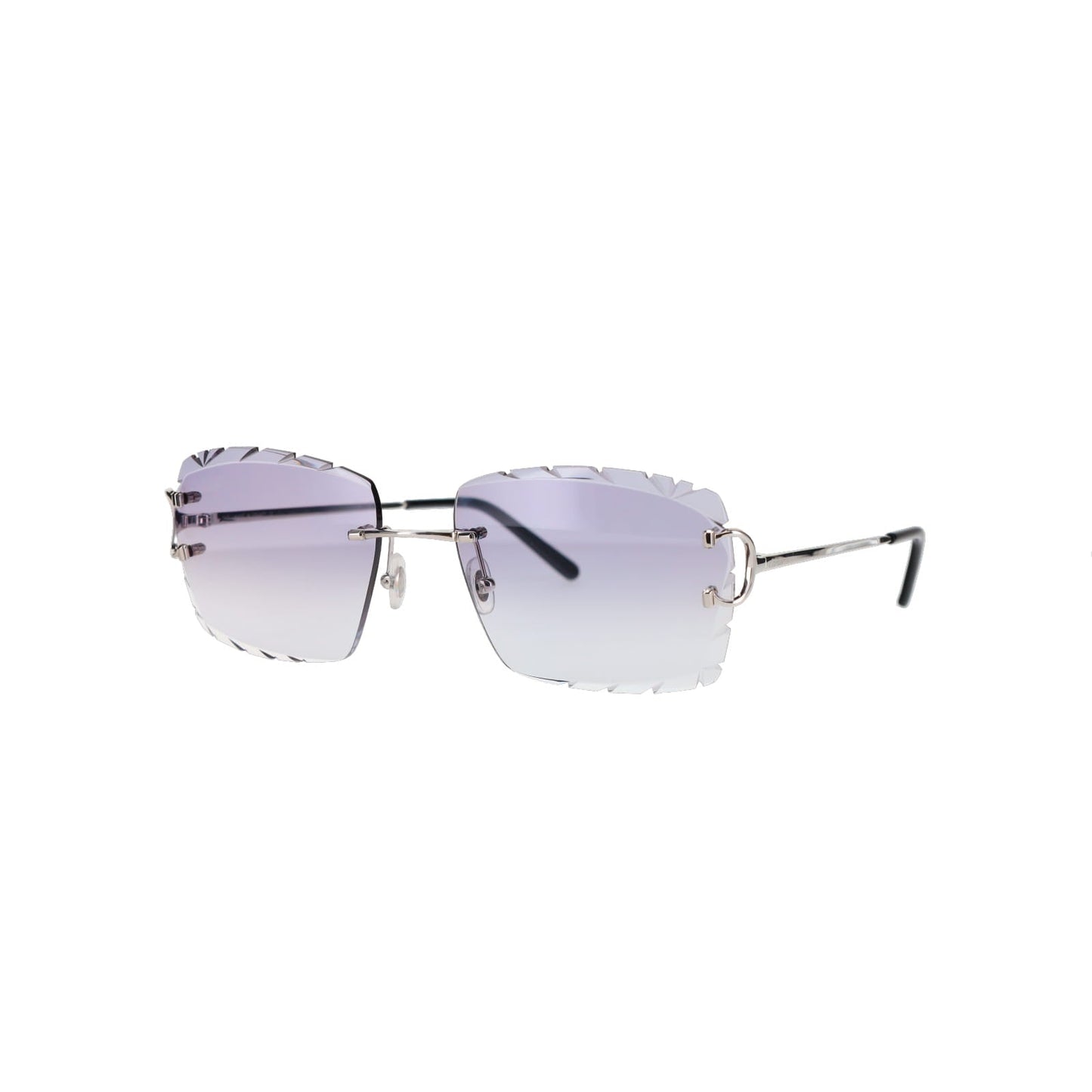 Cartier Custom Double C Diamond Cut Mykonos Platinum Sunglasses by MEG