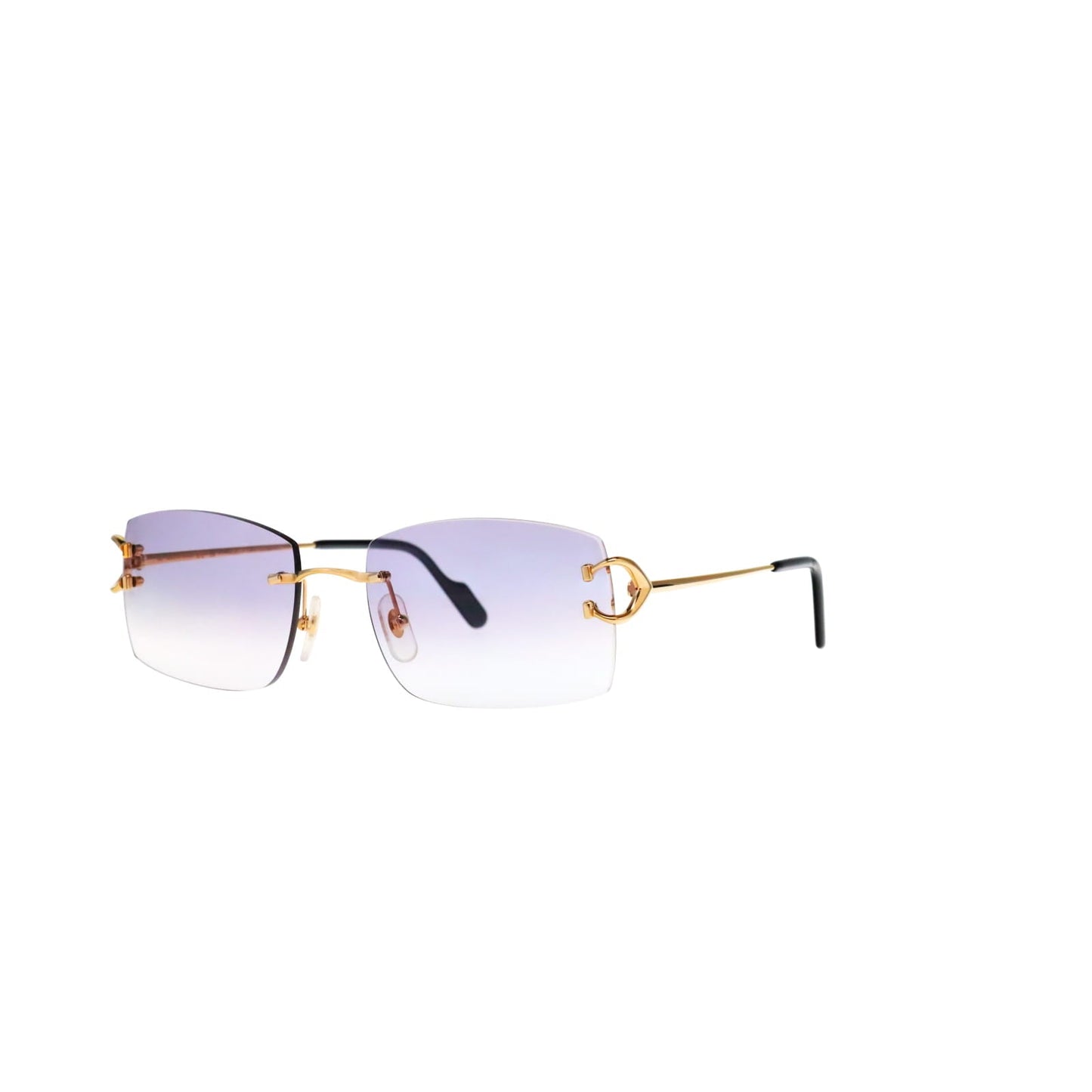 Cartier Custom Vintage Double C Brooklyn Sunglasses Gold by MEG