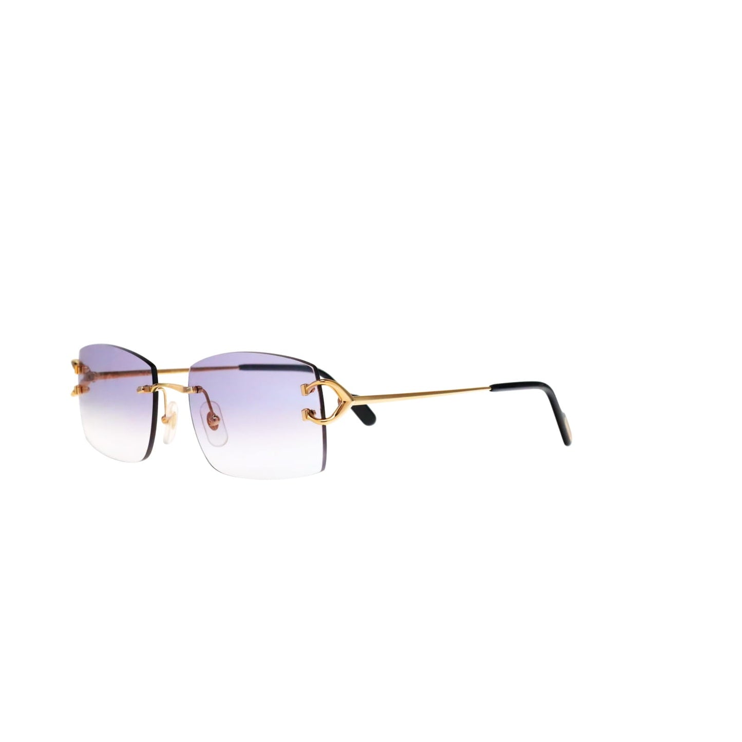 Cartier Custom Vintage Double C Brooklyn Sunglasses Gold by MEG