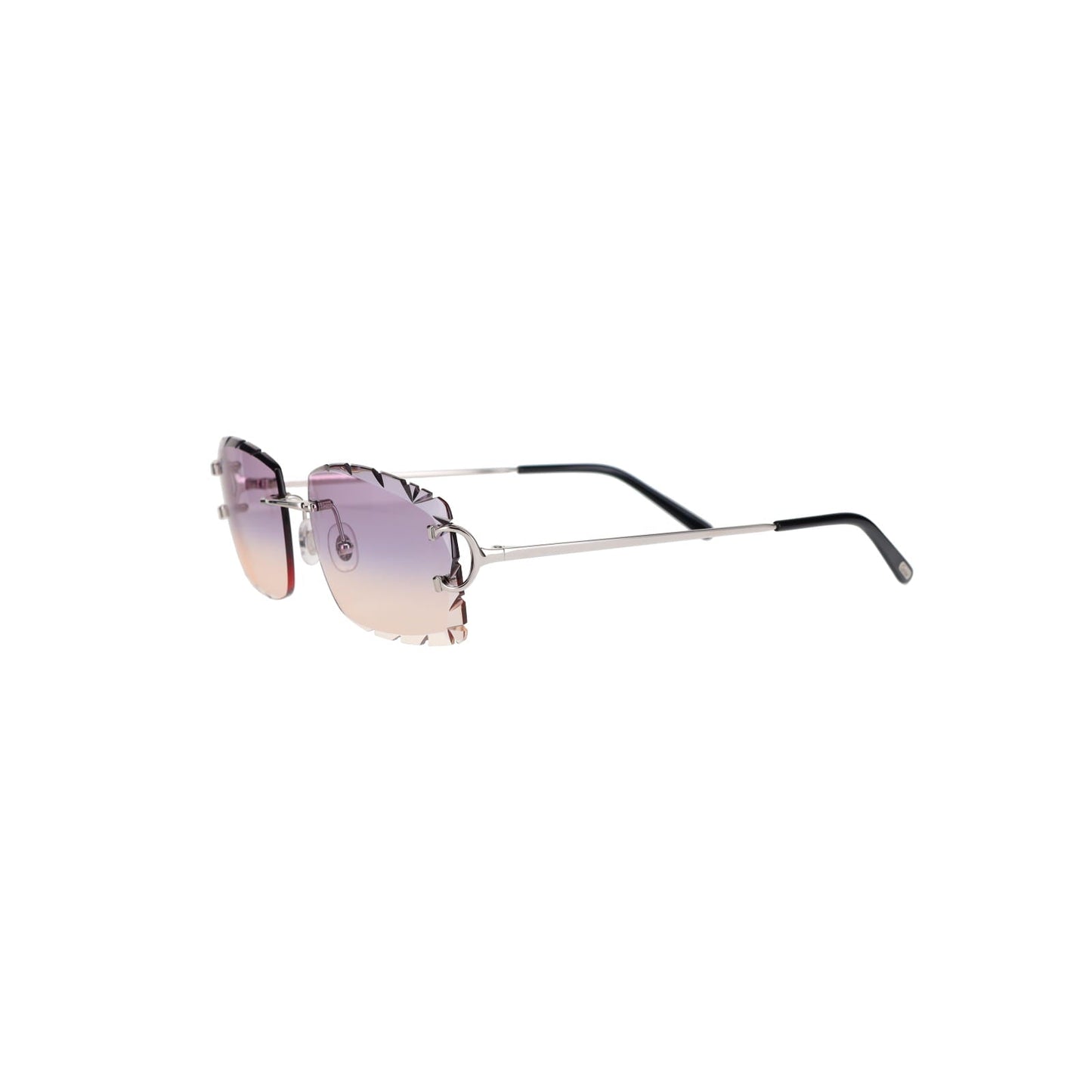 Cartier Custom Double C Diamond Cut Brooklyn Platinum Sunglasses by MEG