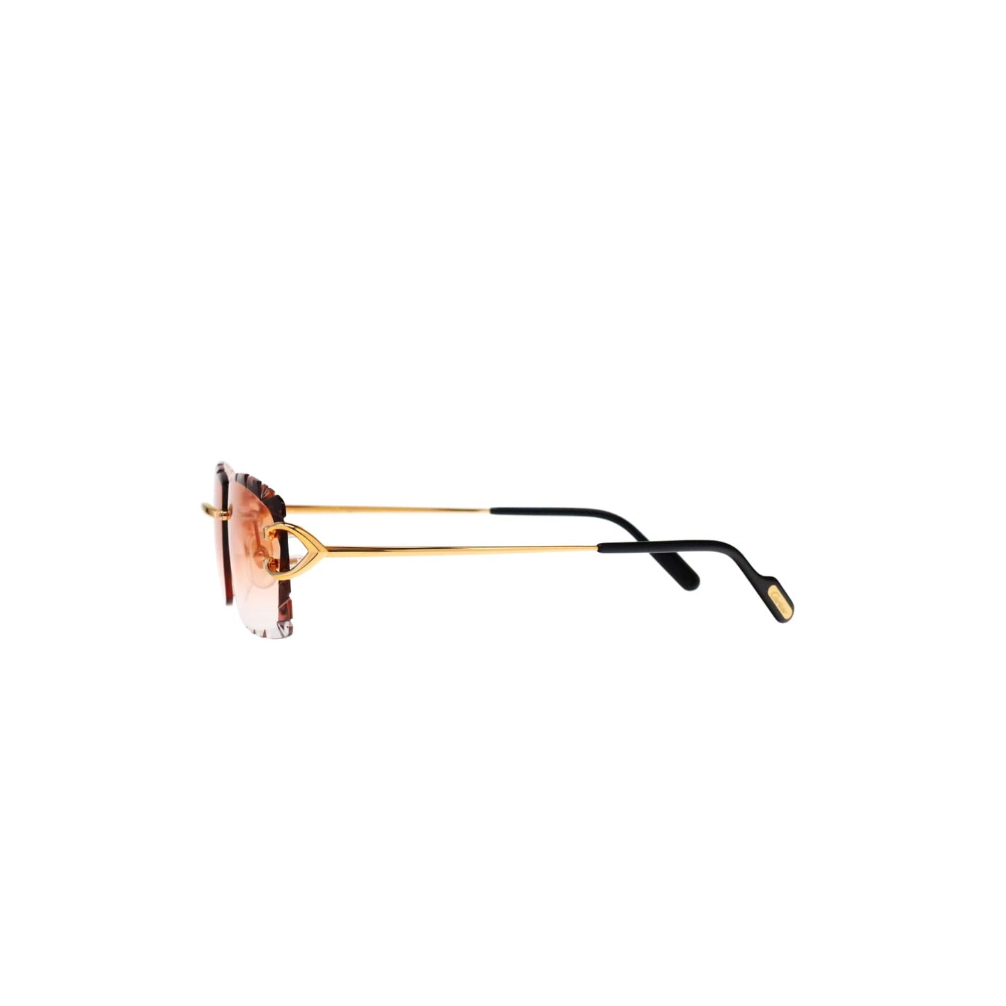 Cartier Custom Vintage Double C Diamond Cut Brooklyn Platinum Sunglasses by MEG