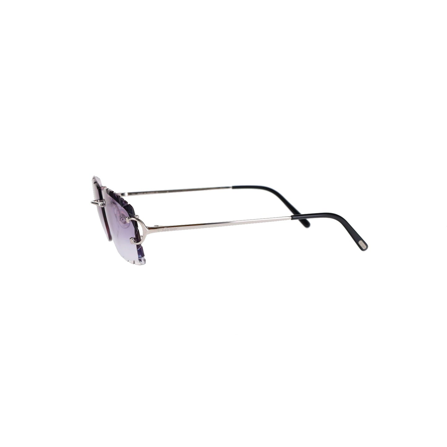 Cartier Custom Double C Diamond Cut Brooklyn Platinum Sunglasses by MEG