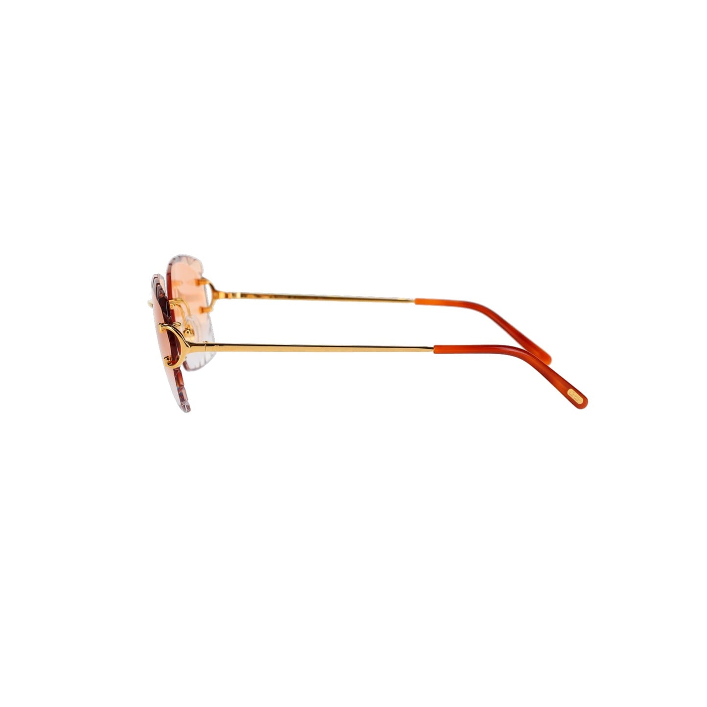 Cartier Custom Double C Diamond Cut Mykonos Gold Sunglasses by MEG