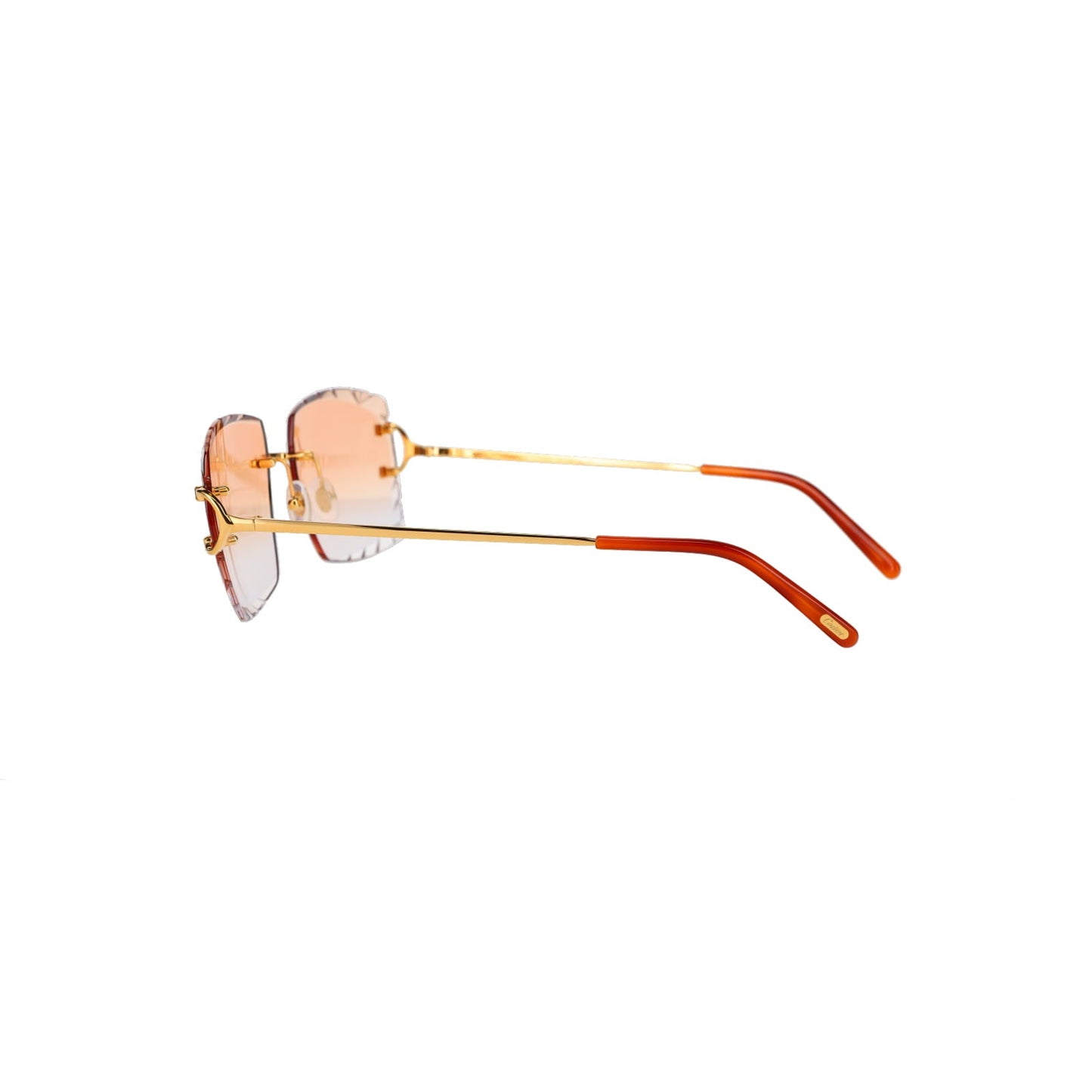 Cartier Custom Double C Diamond Cut Mykonos Gold Sunglasses by MEG