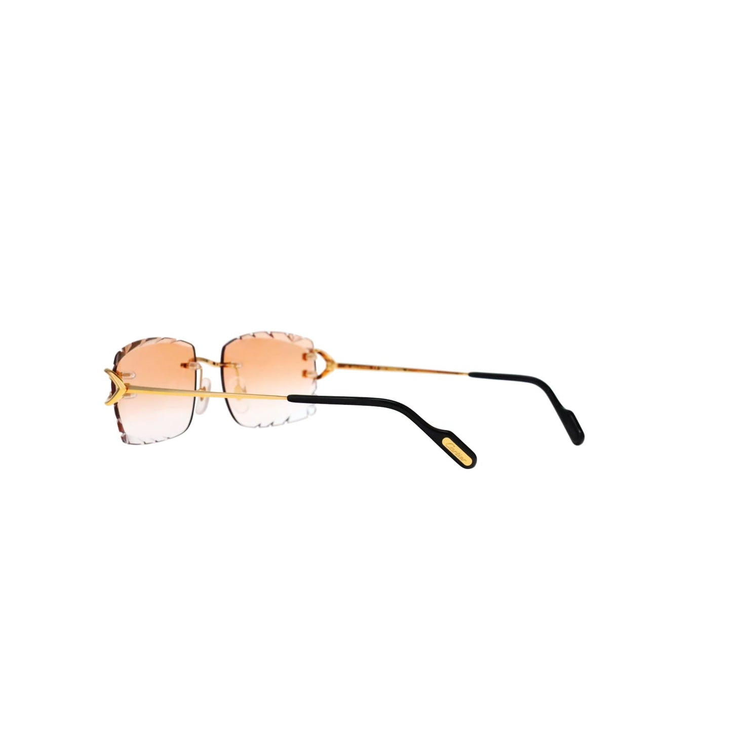 Cartier Custom Vintage Double C Diamond Cut Brooklyn Platinum Sunglasses by MEG