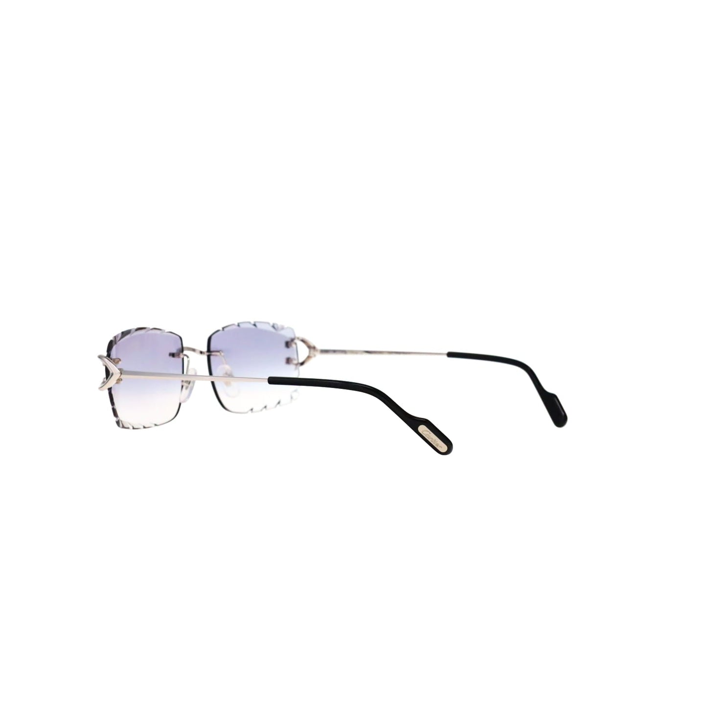 Cartier Custom Vintage Double C Diamond Cut Brooklyn Platinum Sunglasses by MEG