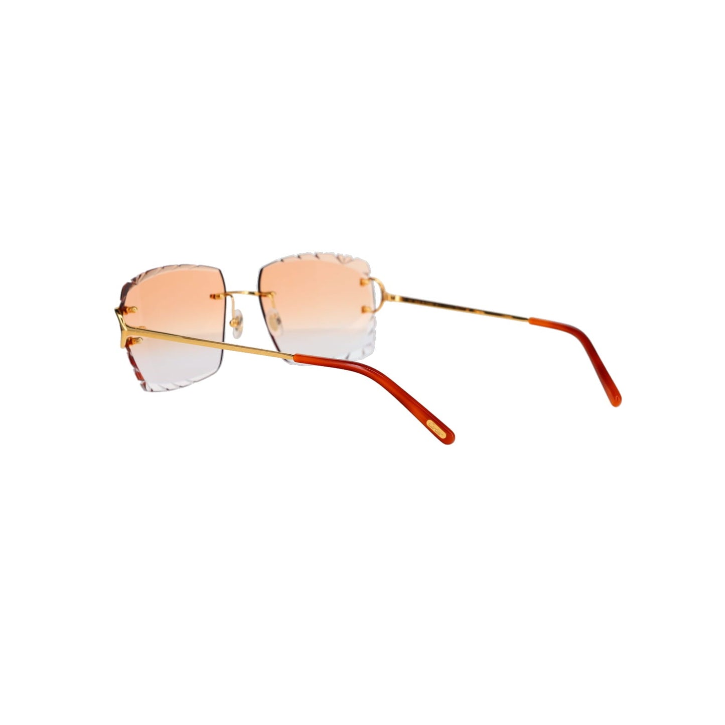 Cartier Custom Double C Diamond Cut Mykonos Gold Sunglasses by MEG