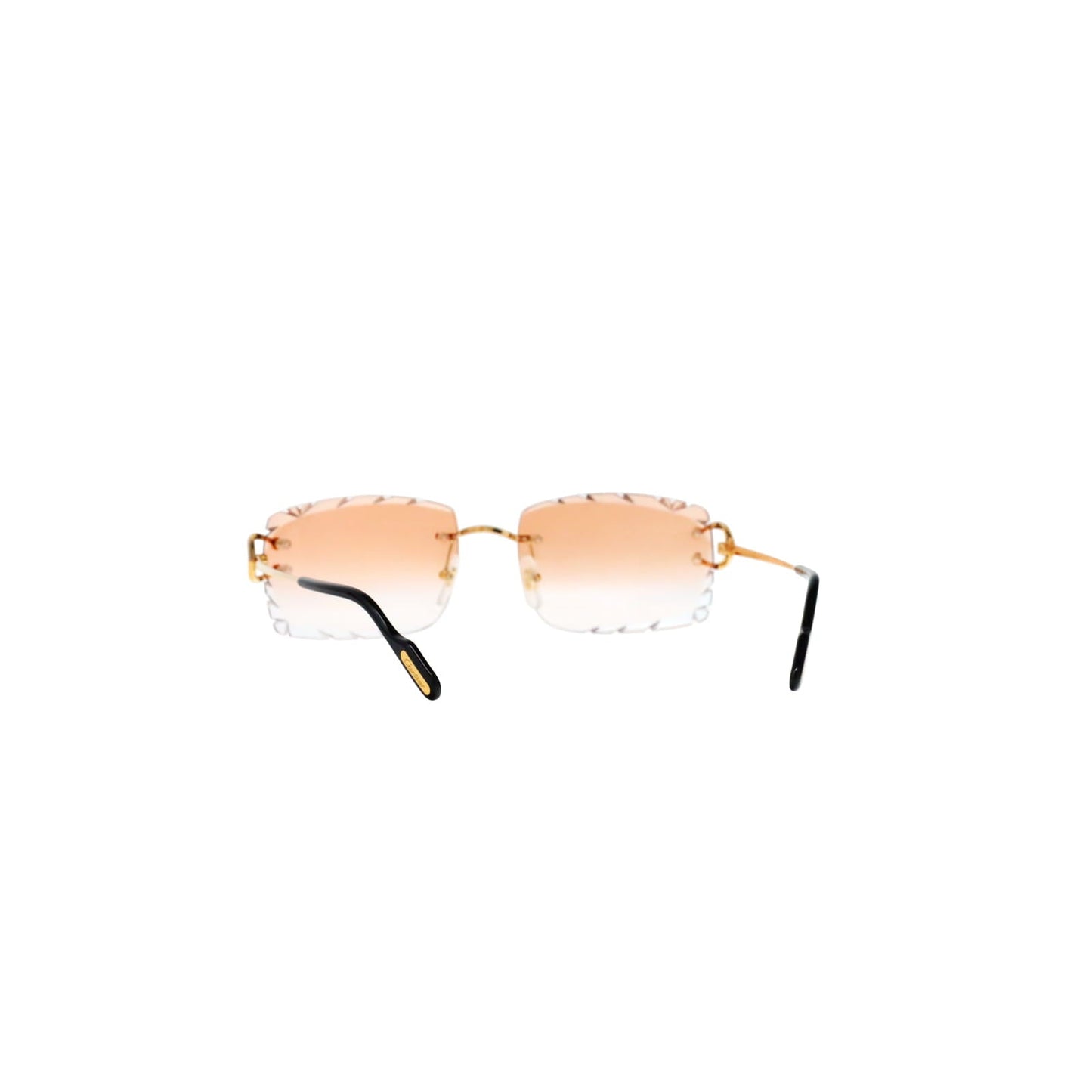 Cartier Custom Vintage Double C Diamond Cut Brooklyn Gold Sunglasses by MEG