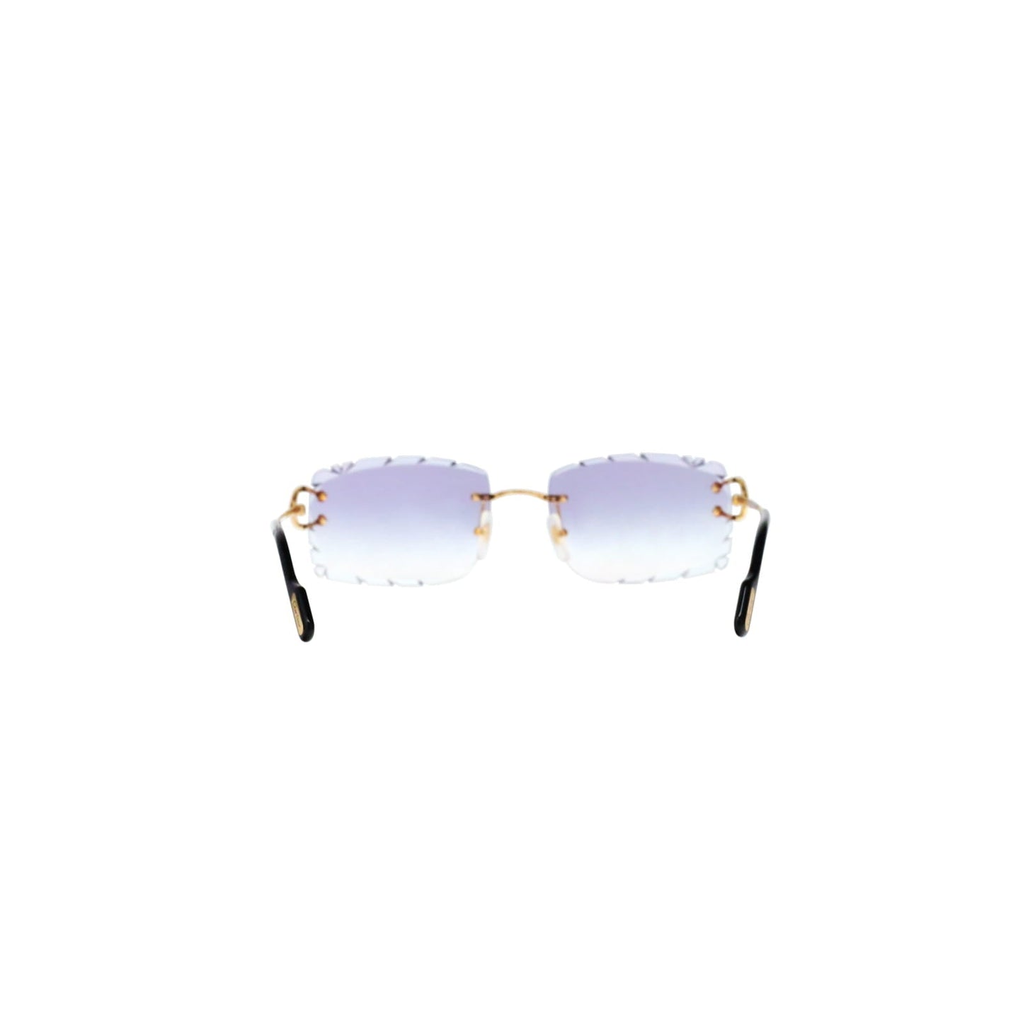 Cartier Custom Vintage Double C Diamond Cut Brooklyn Platinum Sunglasses by MEG