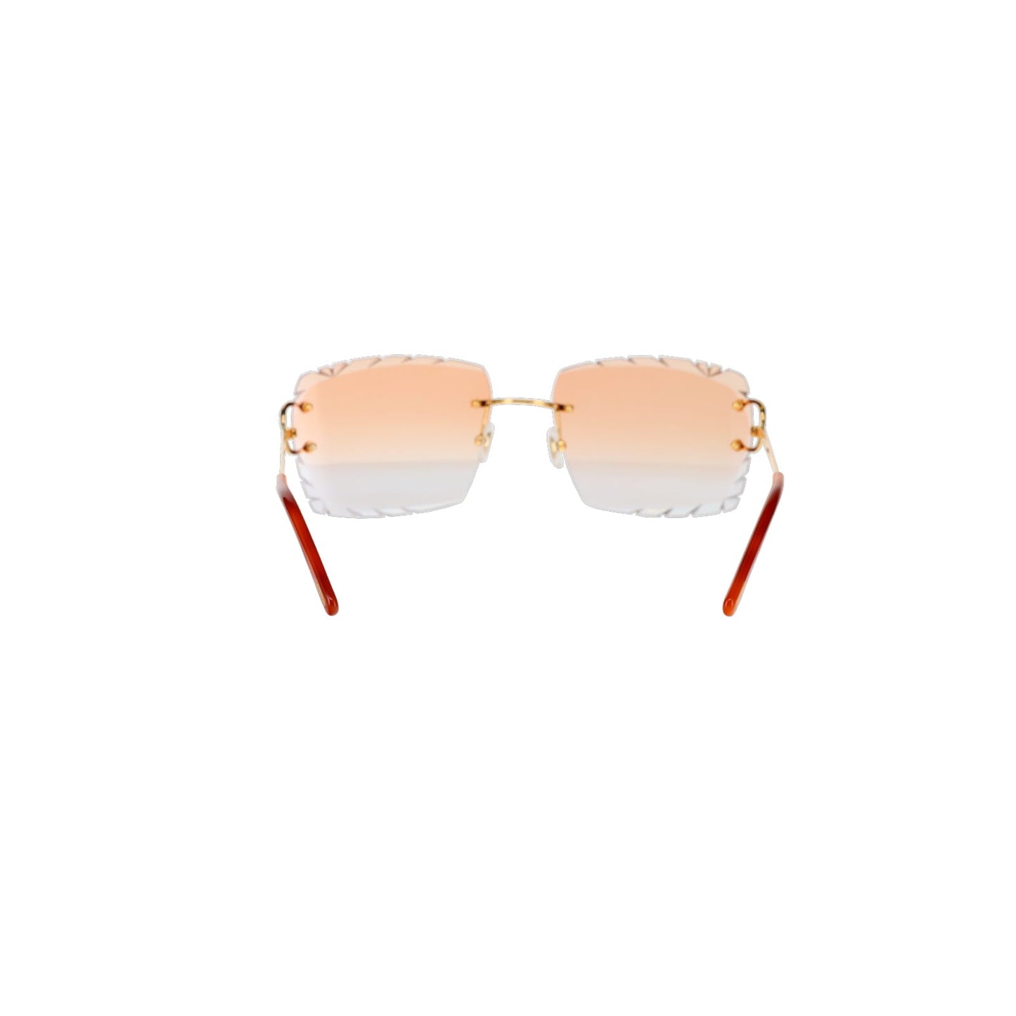 Cartier Custom Double C Diamond Cut Mykonos Gold Sunglasses by MEG