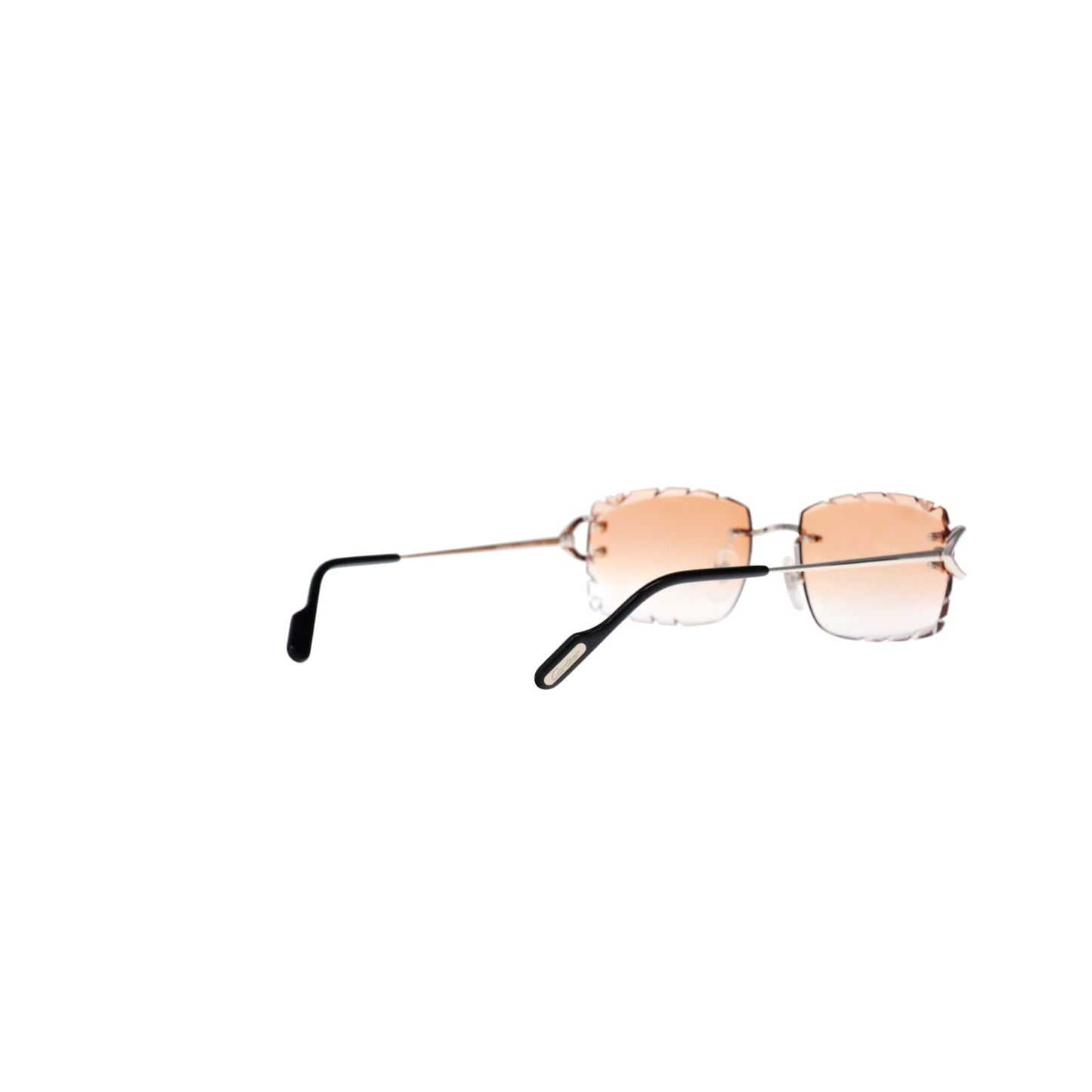 Cartier Custom Vintage Double C Diamond Cut Brooklyn Platinum Sunglasses by MEG
