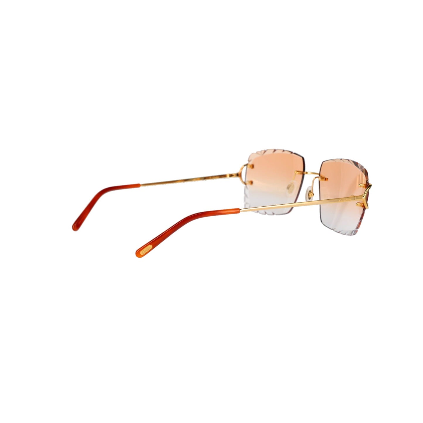 Cartier Custom Double C Diamond Cut Mykonos Gold Sunglasses by MEG