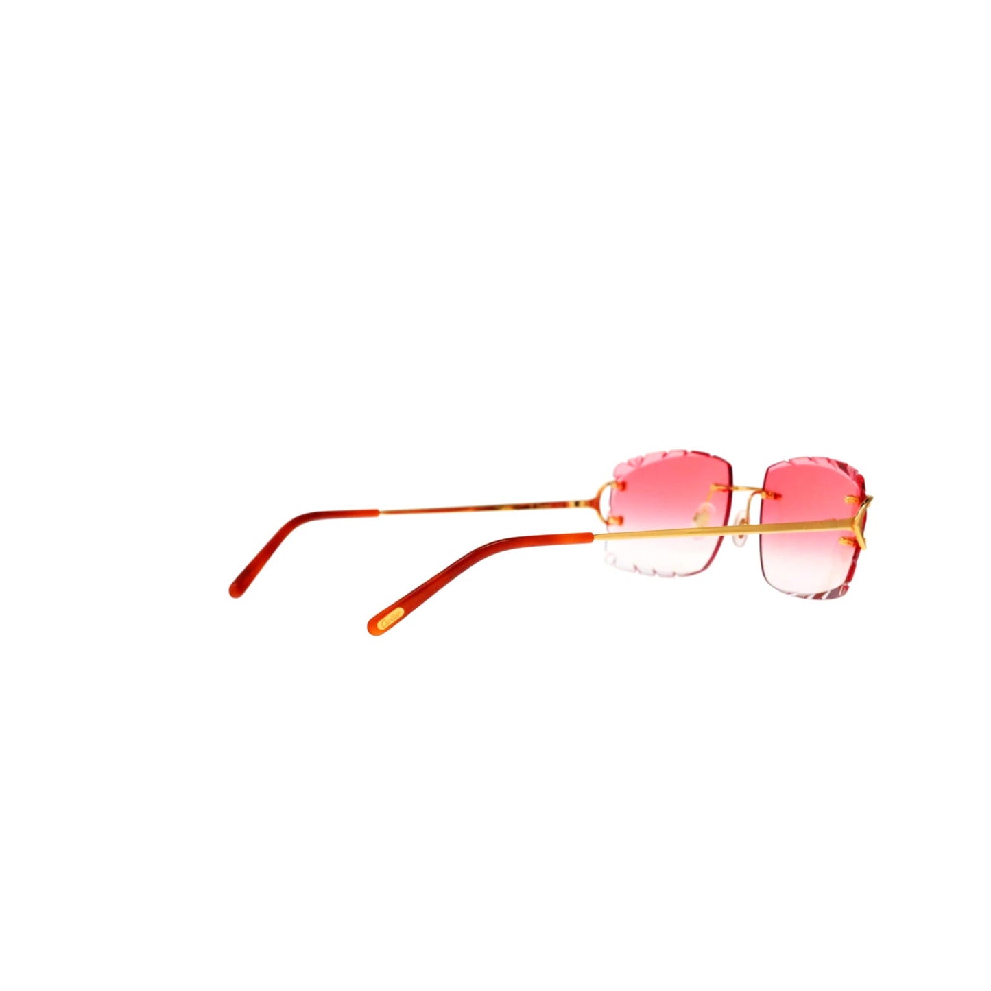 Cartier Custom Double C Diamond Cut Brooklyn Gold Sunglasses by MEG
