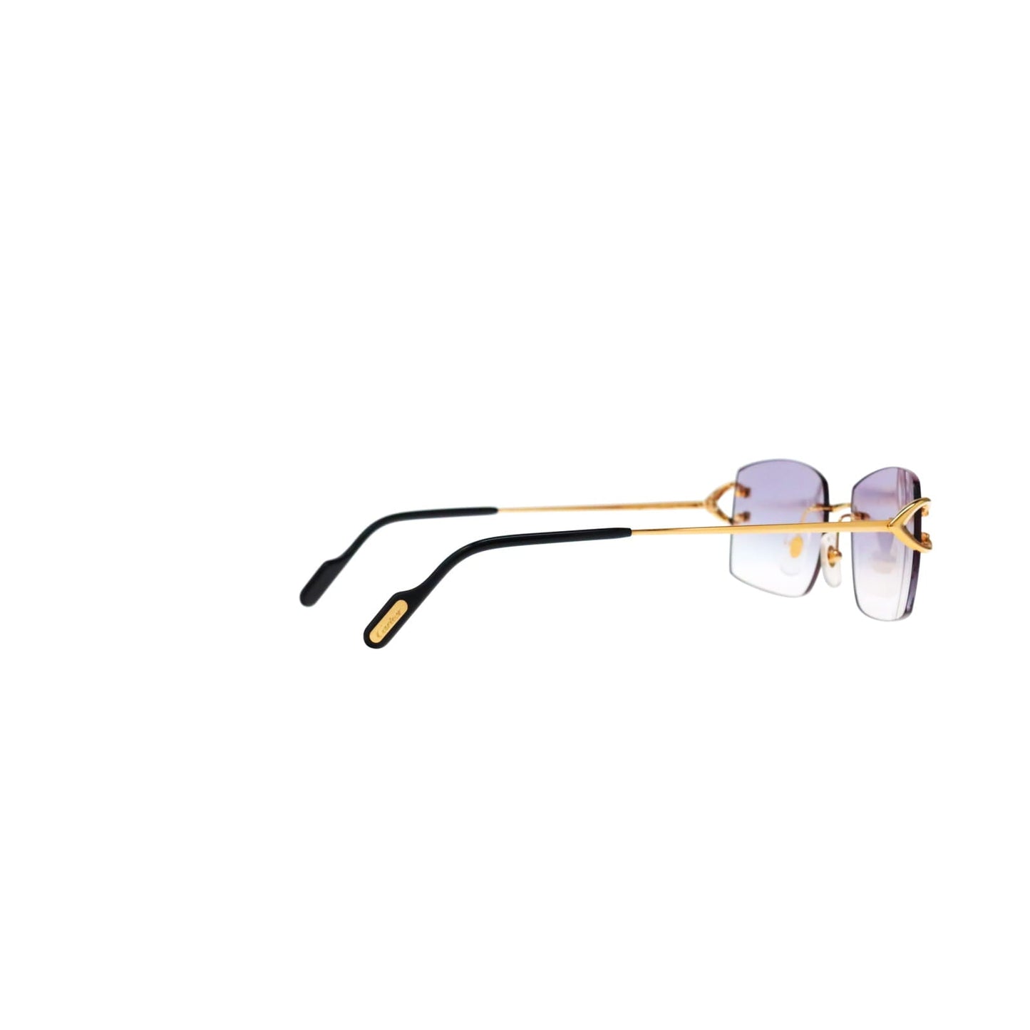 Cartier Custom Vintage Double C Brooklyn Sunglasses Gold by MEG