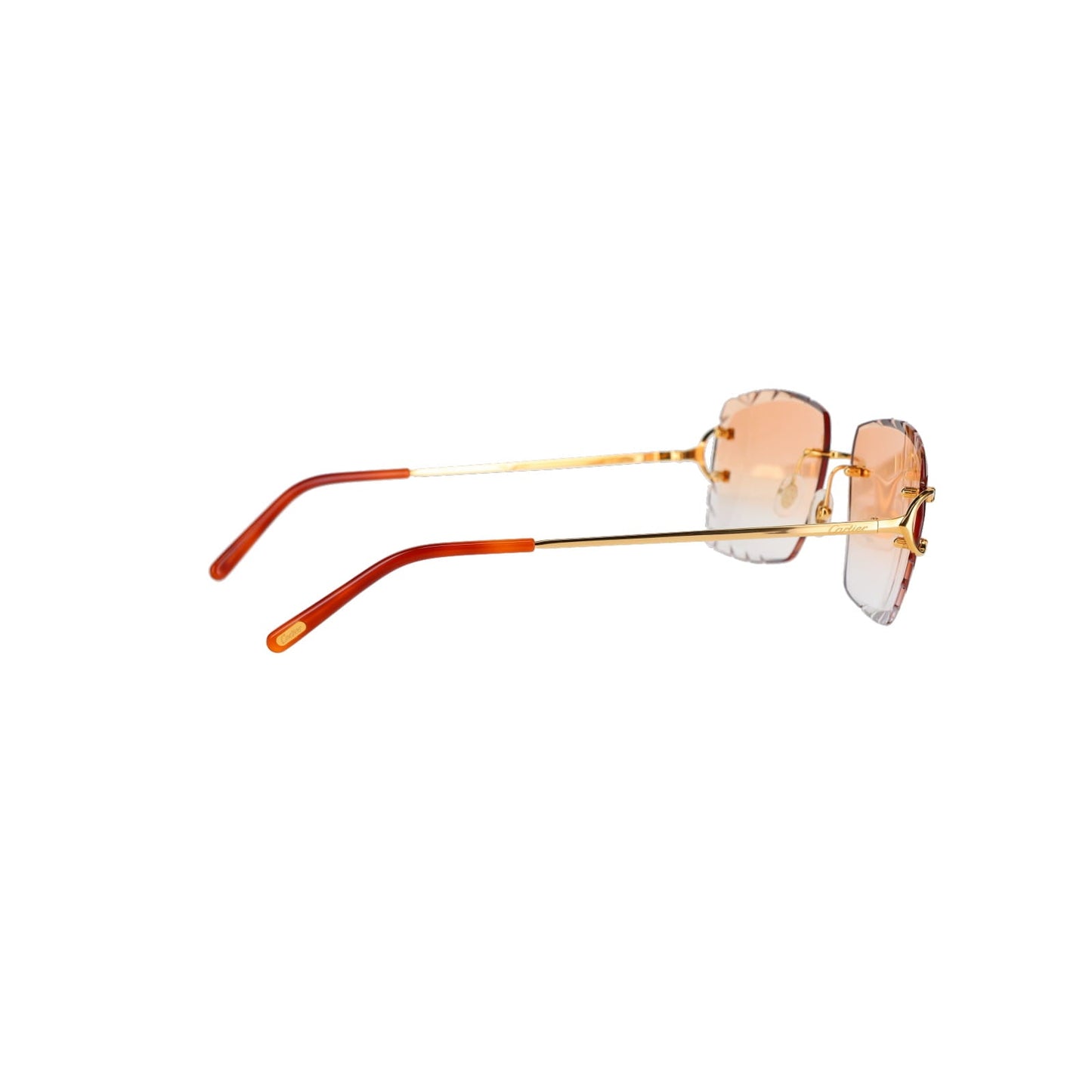 Cartier Custom Double C Diamond Cut Mykonos Gold Sunglasses by MEG
