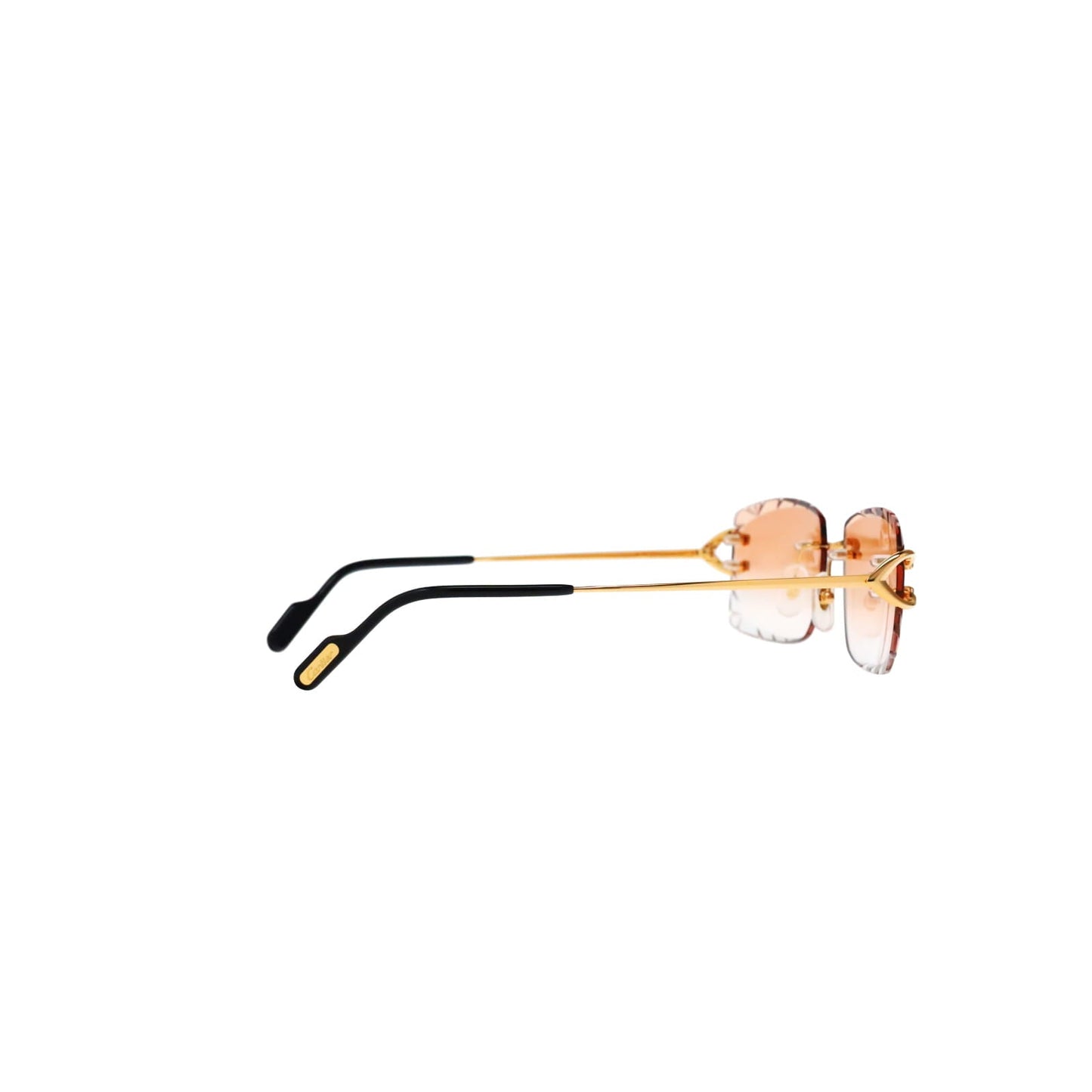 Cartier Custom Vintage Double C Diamond Cut Brooklyn Platinum Sunglasses by MEG