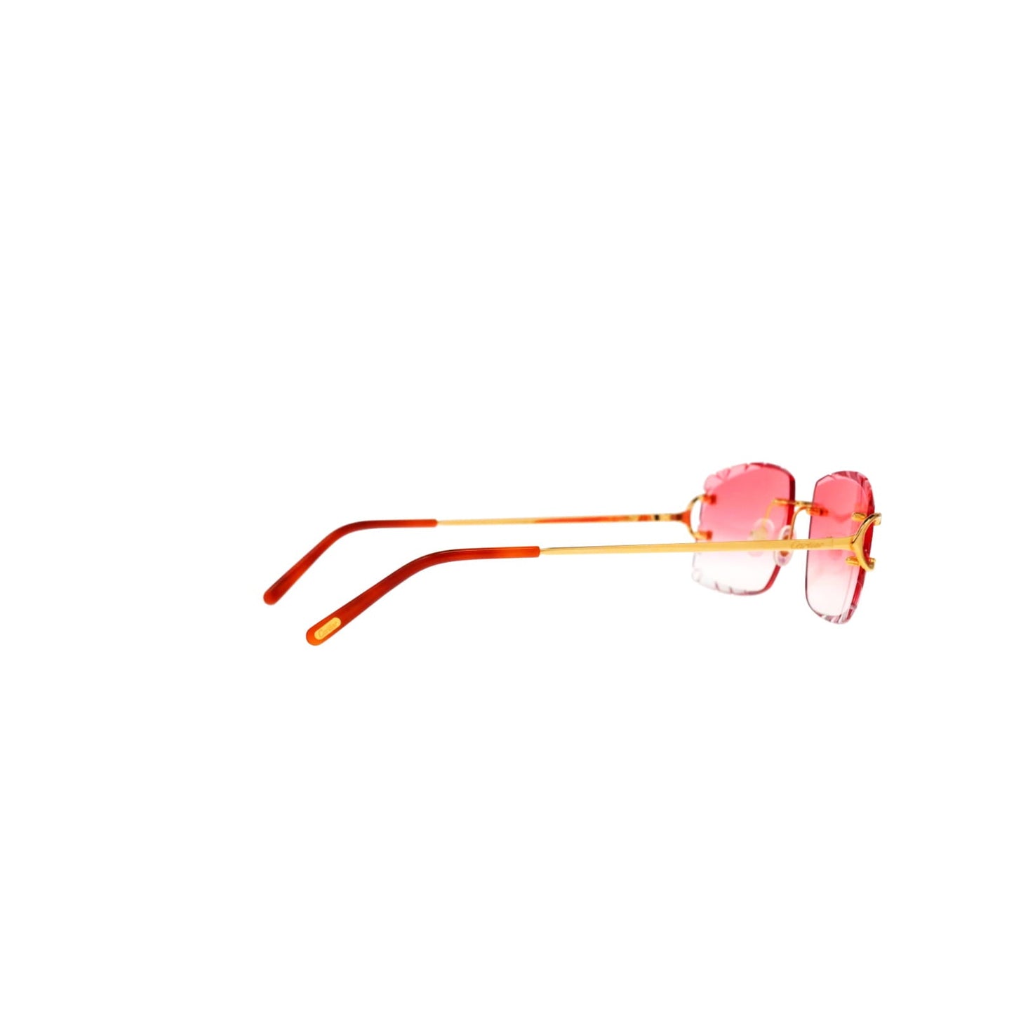 Cartier Custom Double C Diamond Cut Brooklyn Gold Sunglasses by MEG