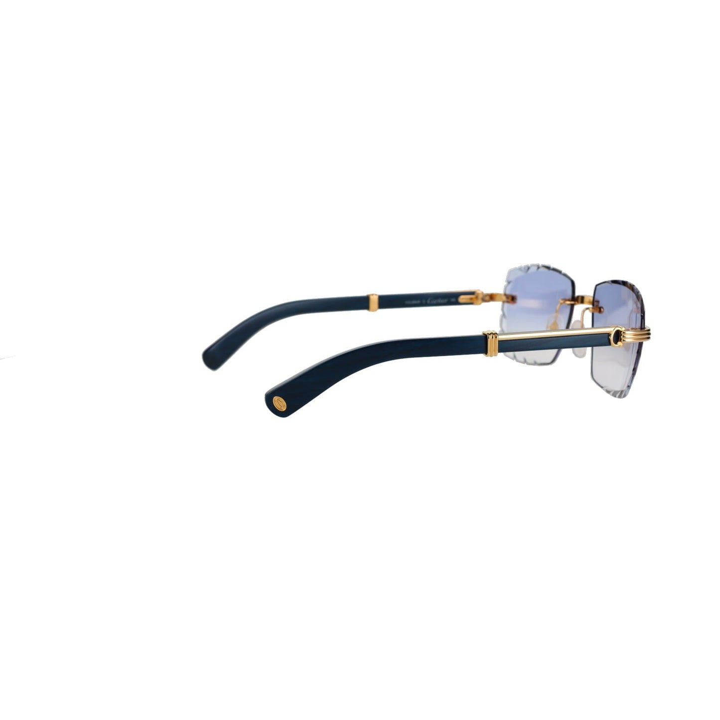 Cartier Custom Première Blue Wood Sunglasses by MEG