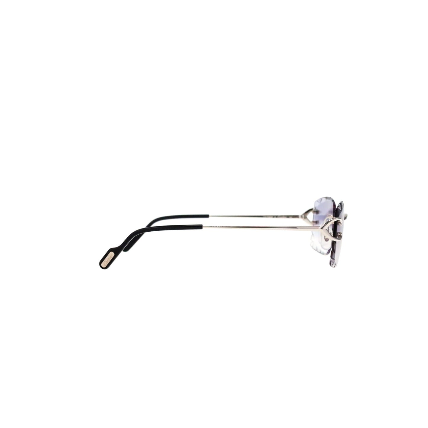 Cartier Custom Vintage Double C Diamond Cut Brooklyn Platinum Sunglasses by MEG
