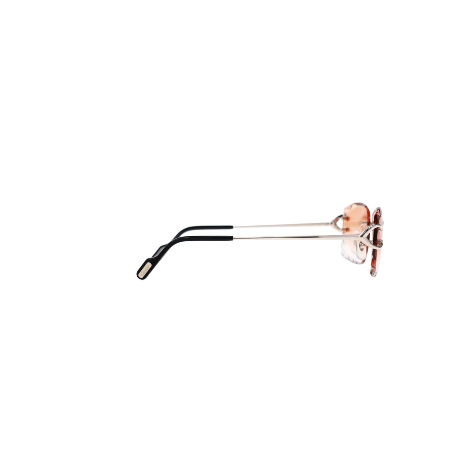 Cartier Custom Vintage Double C Diamond Cut Brooklyn Platinum Sunglasses by MEG