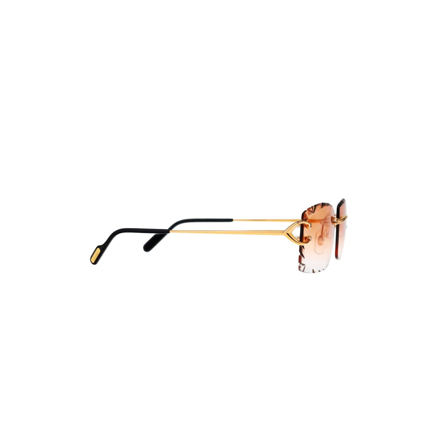 Cartier Custom Vintage Double C Diamond Cut Brooklyn Platinum Sunglasses by MEG