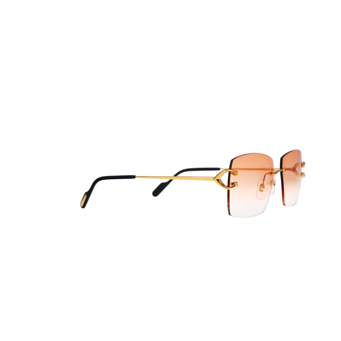 Cartier Custom Vintage Double C Mykonos Sunglasses Gold by MEG
