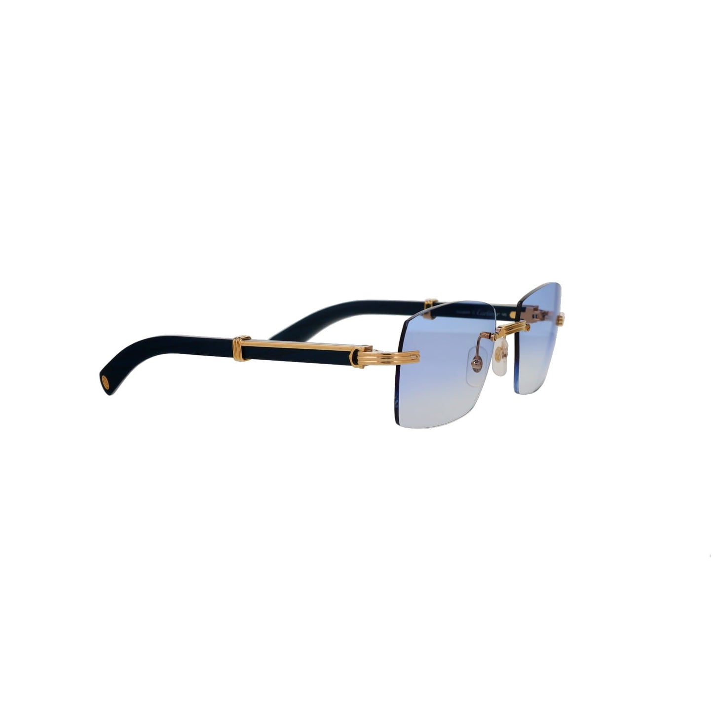 Cartier Custom Première Blue Wood Sunglasses by MEG