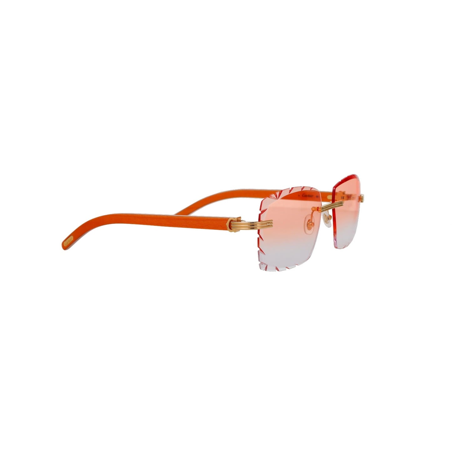 Cartier Custom Première C Horn and Wood Sunglasses by MEG