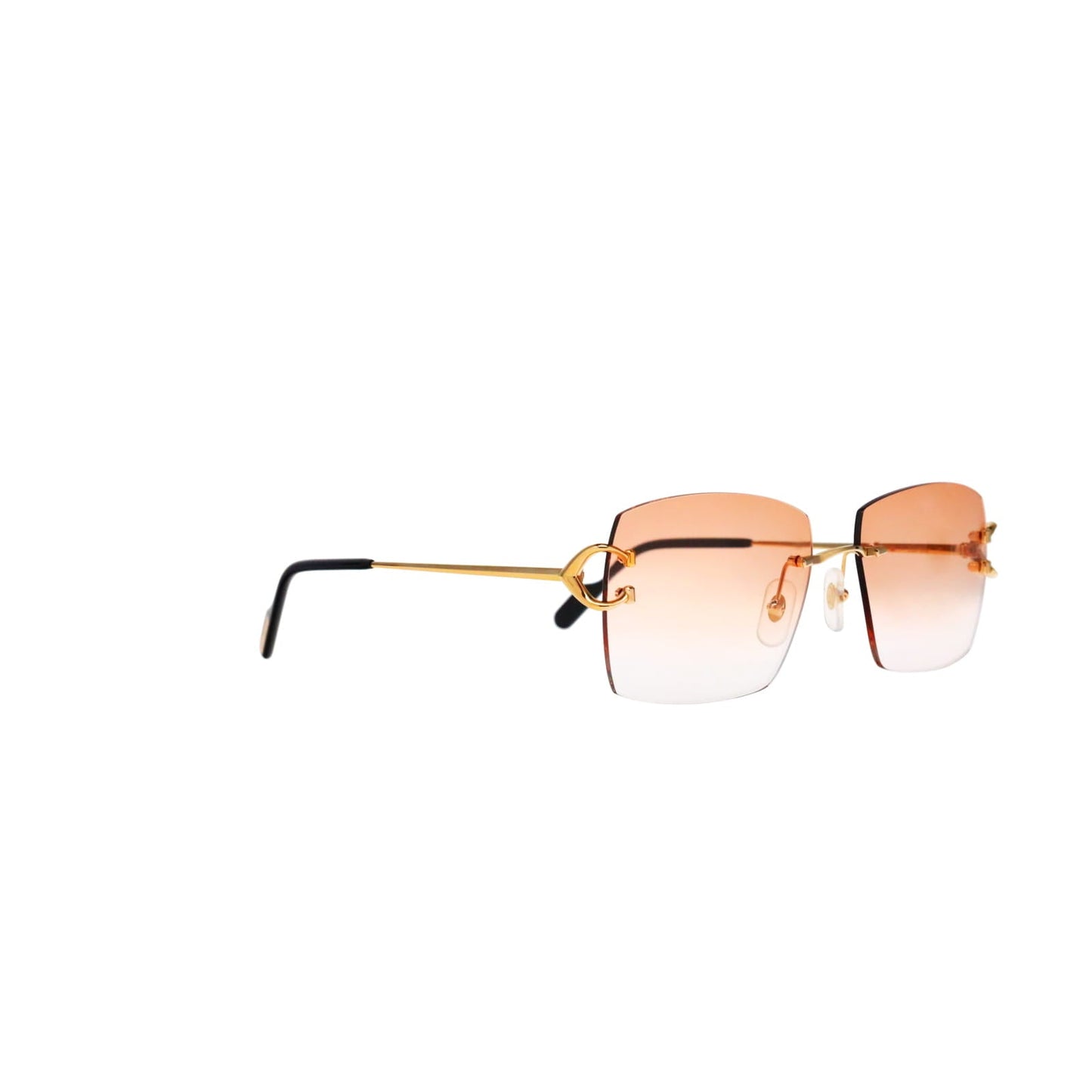 Cartier Custom Vintage Double C Mykonos Sunglasses Gold by MEG