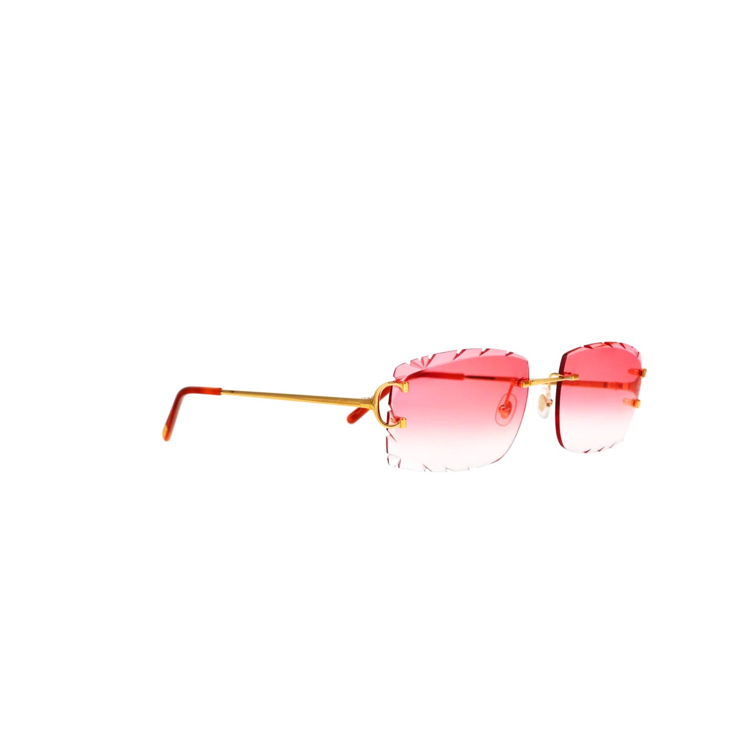 Cartier Custom Double C Diamond Cut Brooklyn Gold Sunglasses by MEG