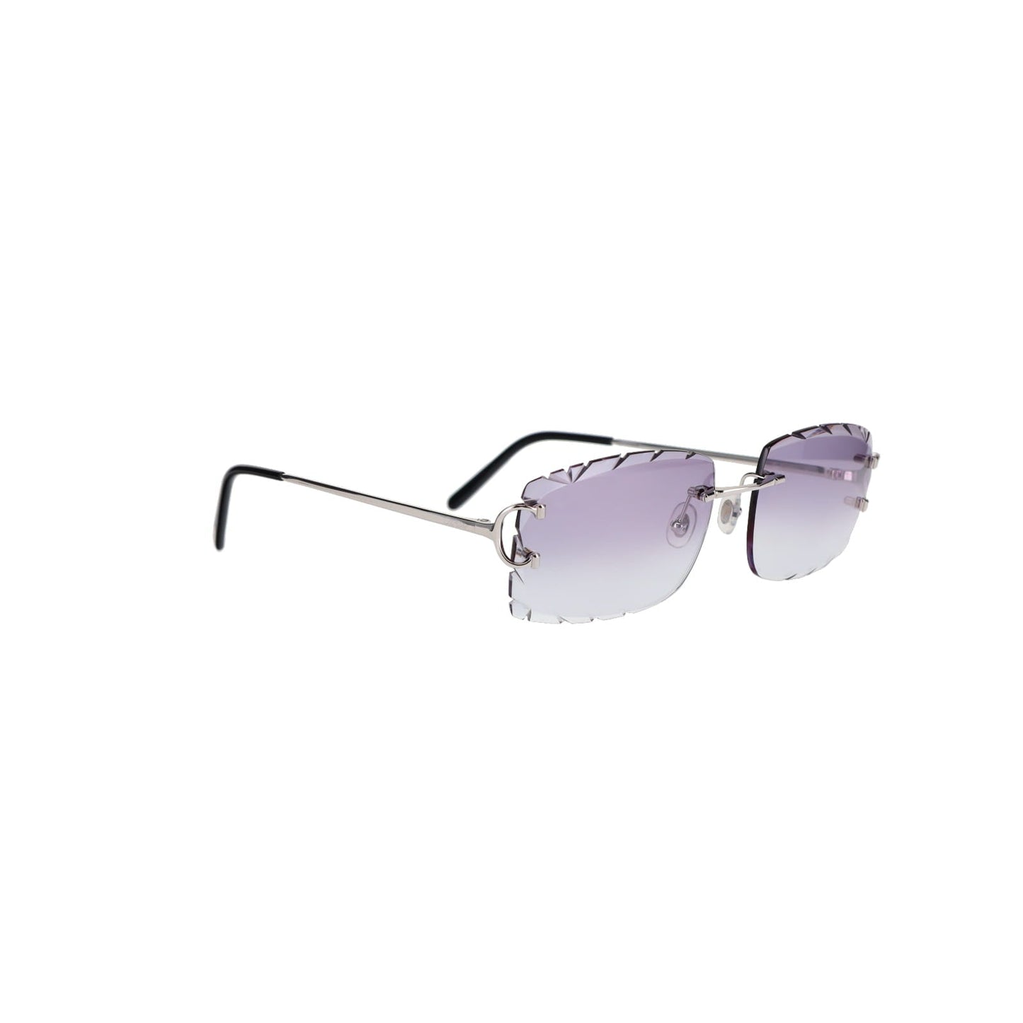 Cartier Custom Double C Diamond Cut Brooklyn Platinum Sunglasses by MEG
