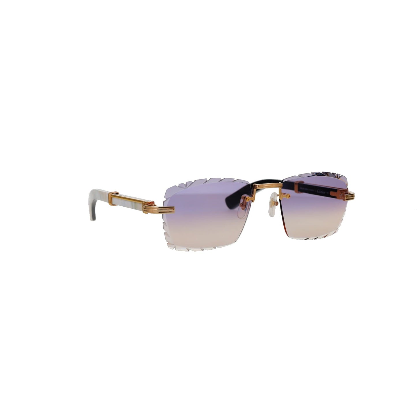 Cartier Custom Première de Cartier White Sunglasses by MEG