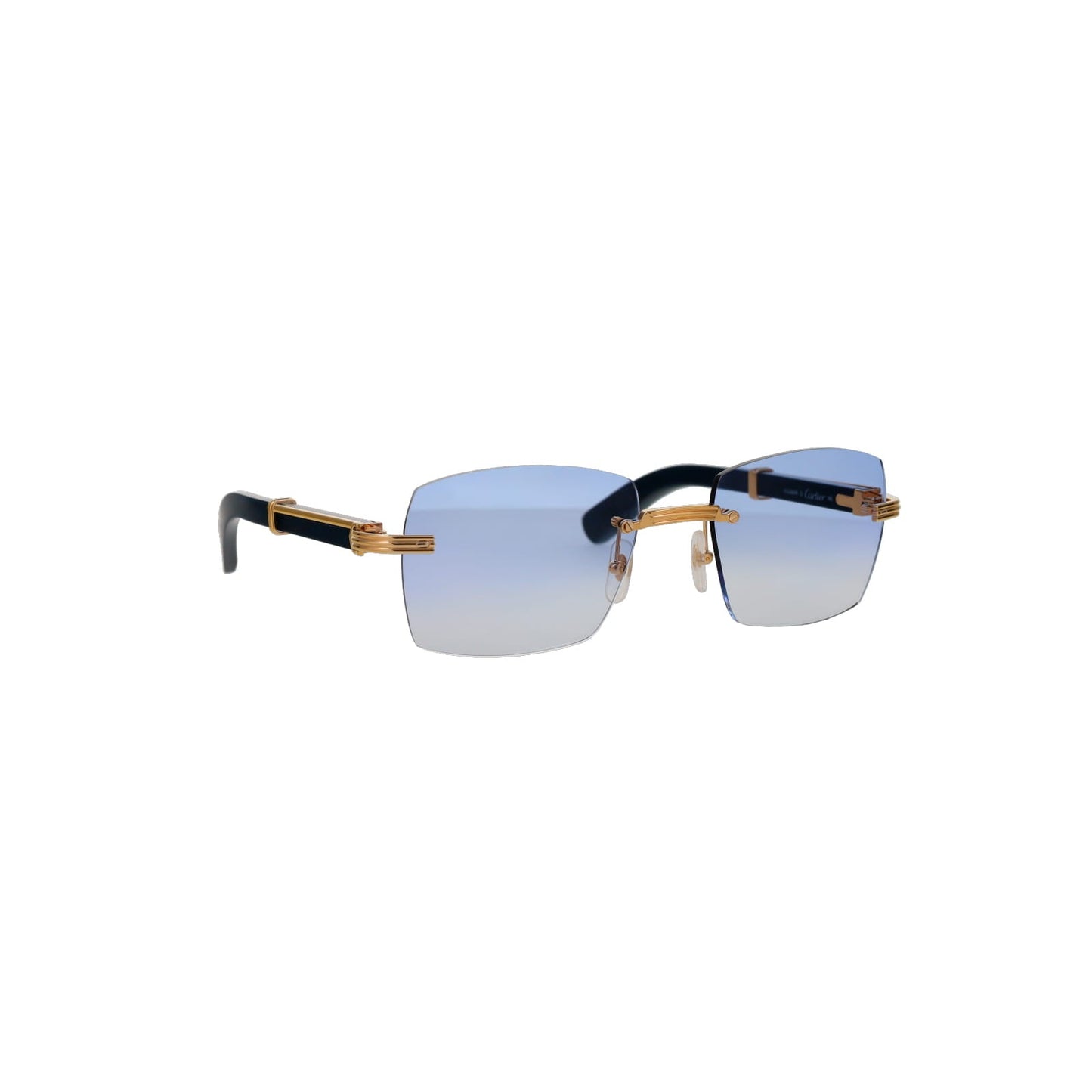 Cartier Custom Première Blue Wood Sunglasses by MEG