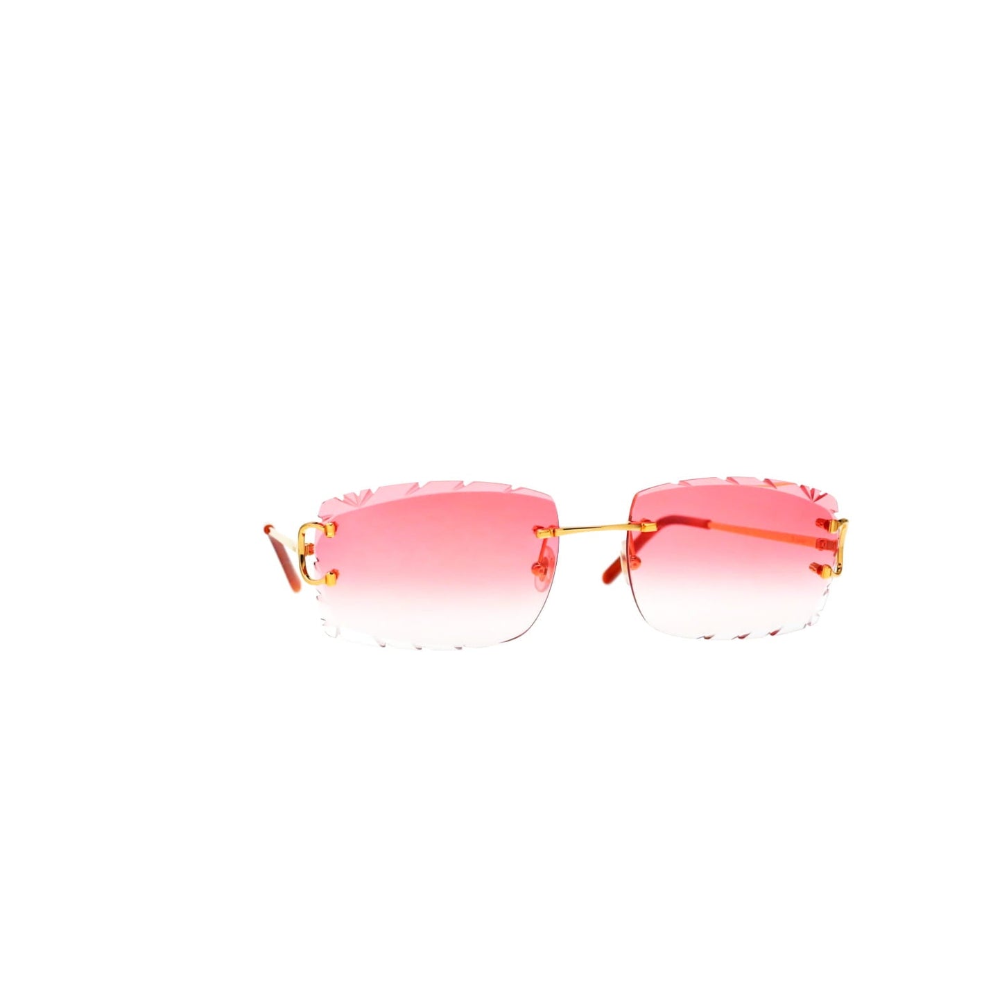 Cartier Custom Double C Diamond Cut Brooklyn Gold Sunglasses by MEG